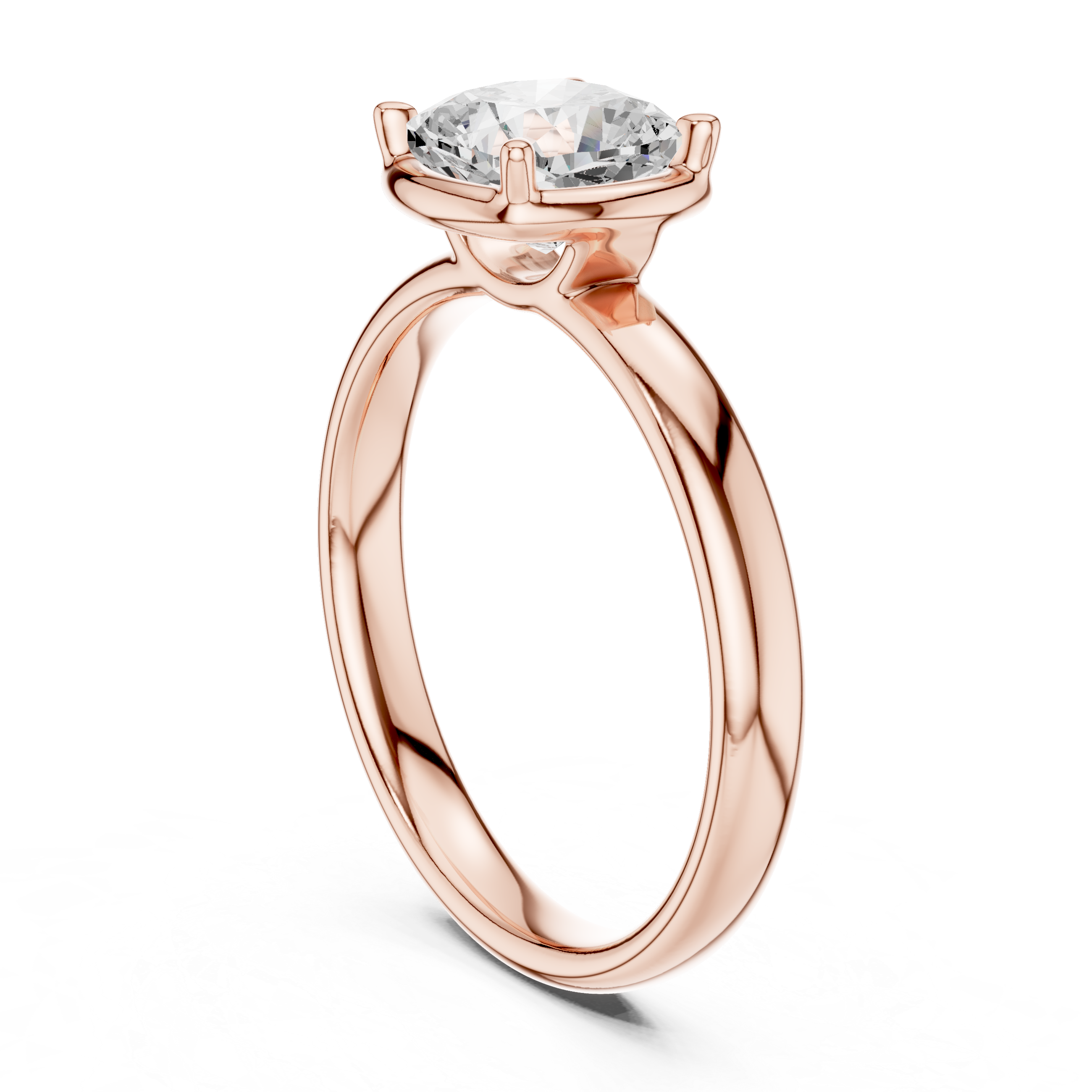 Cushion Cut Solitaire Engagement Ring with Sculpted Band