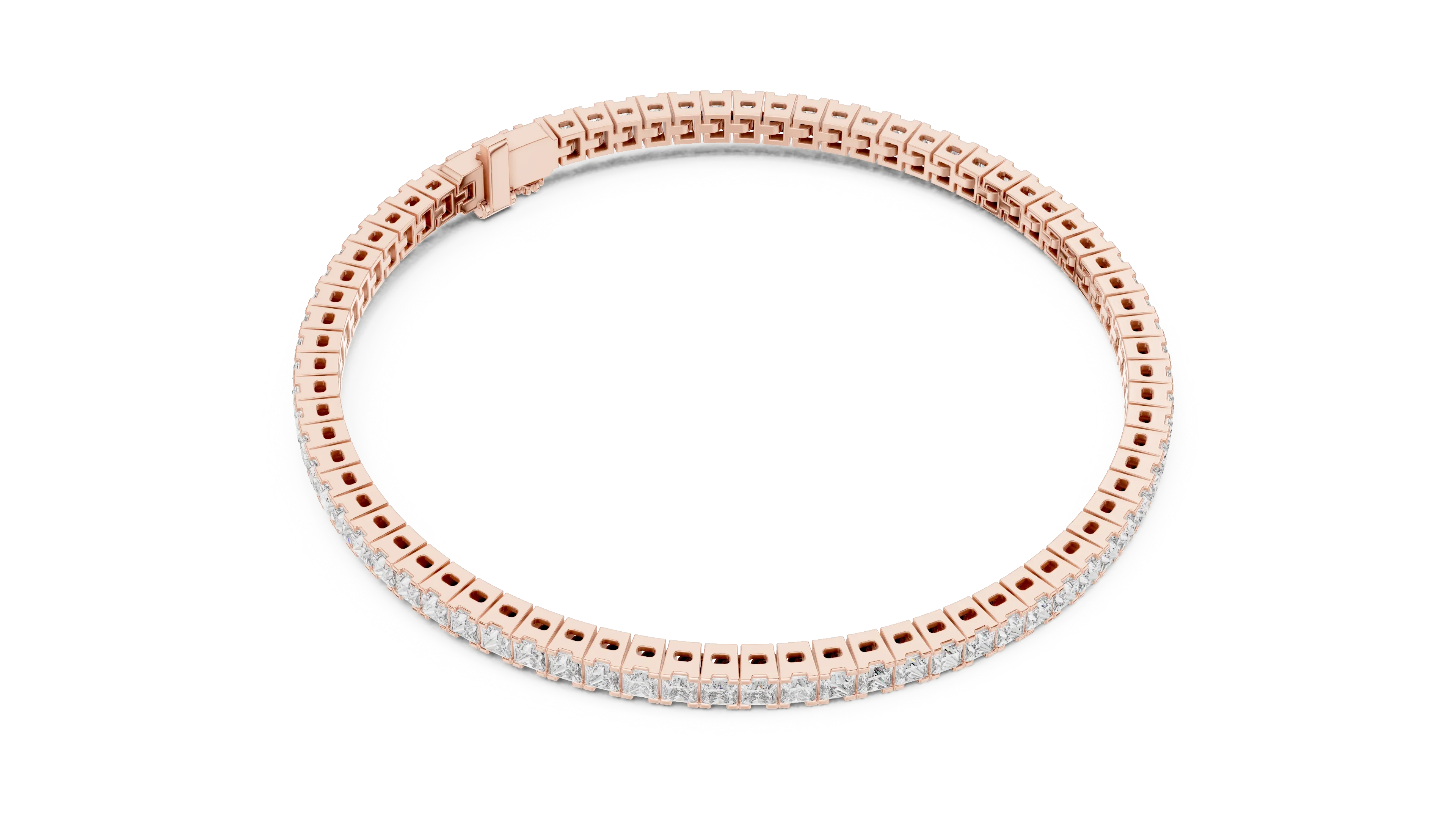 Royal Grid Diamond Tennis Bracelet
