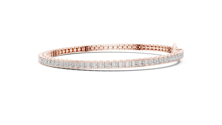 Royal Grid Diamond Tennis Bracelet
