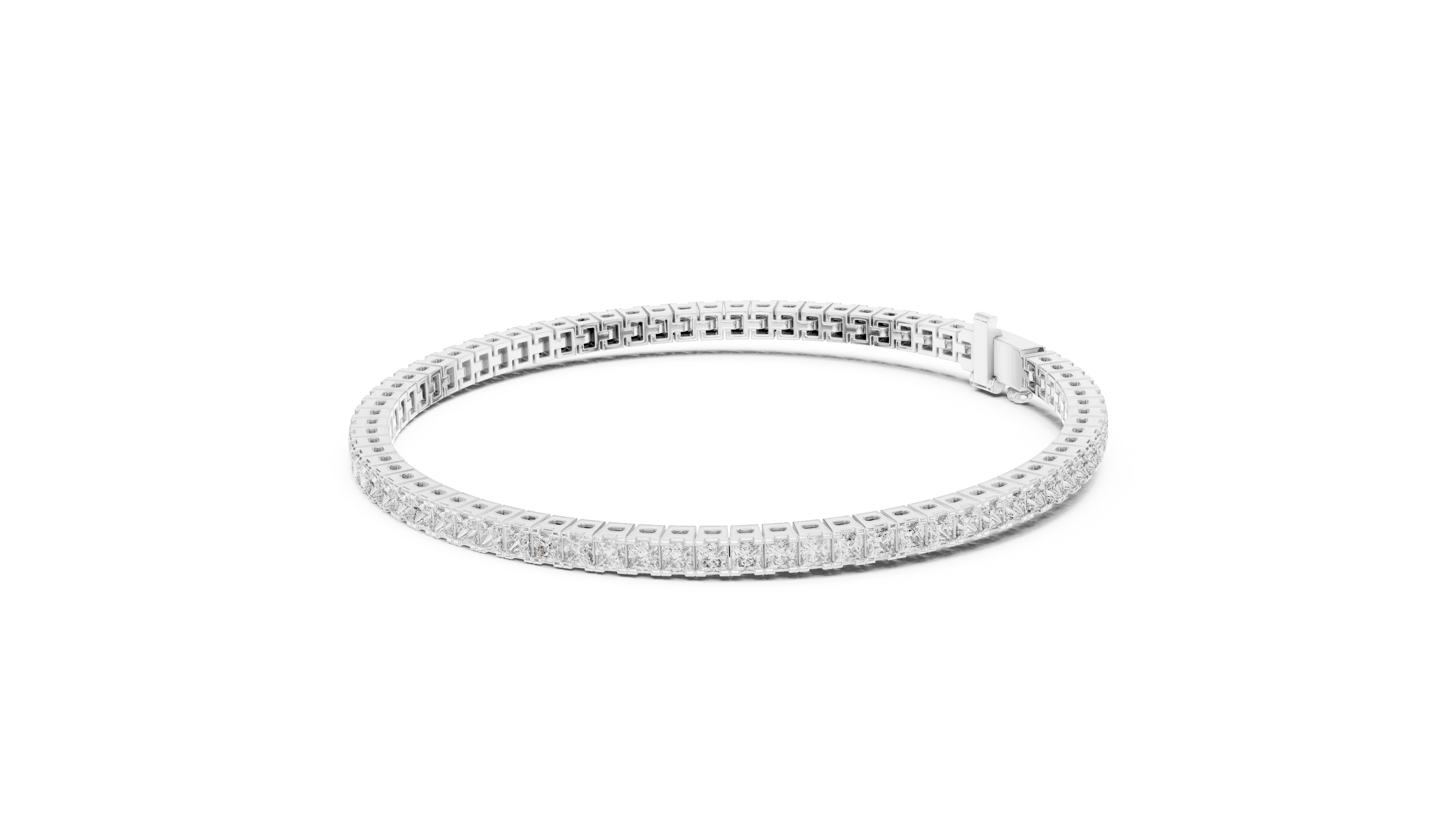 Royal Grid Diamond Tennis Bracelet