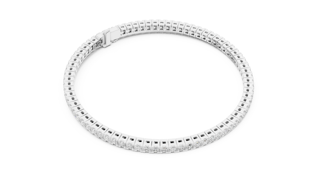 Royal Grid Diamond Tennis Bracelet