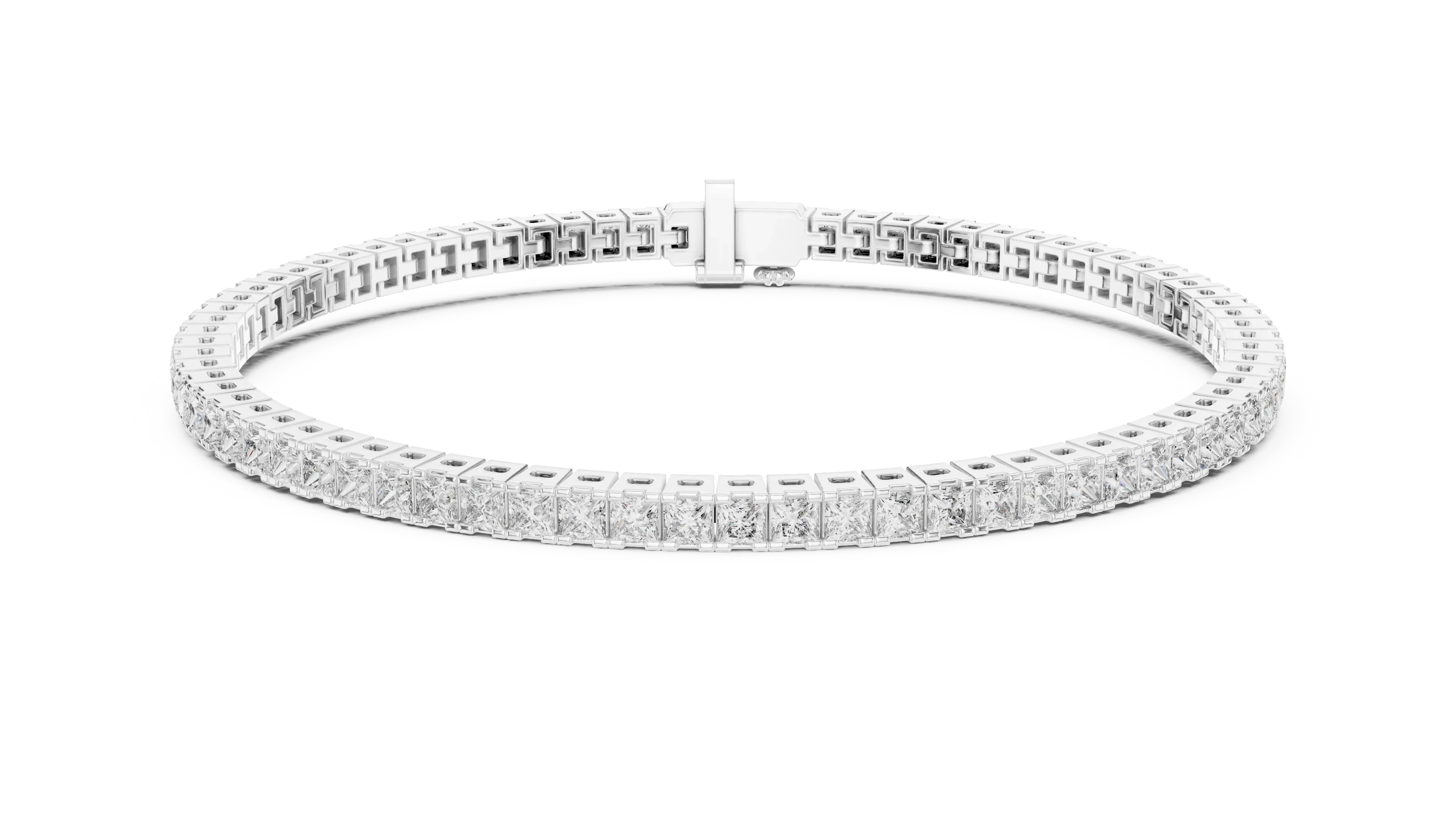 Royal Grid Diamond Tennis Bracelet