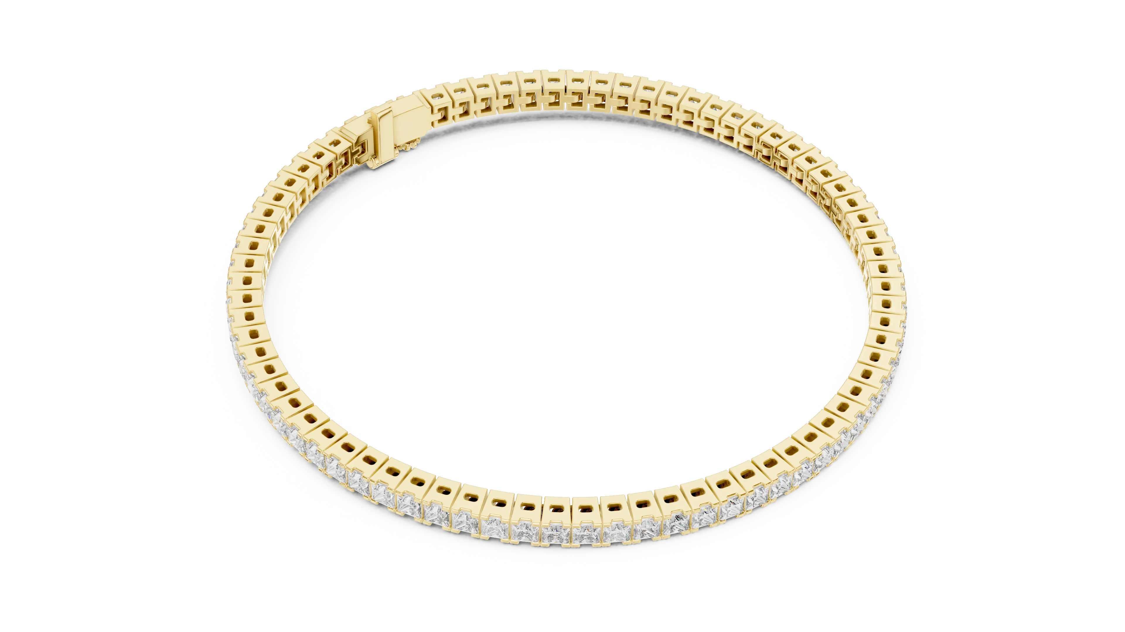 Royal Grid Diamond Tennis Bracelet