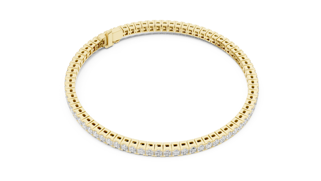 Royal Grid Diamond Tennis Bracelet