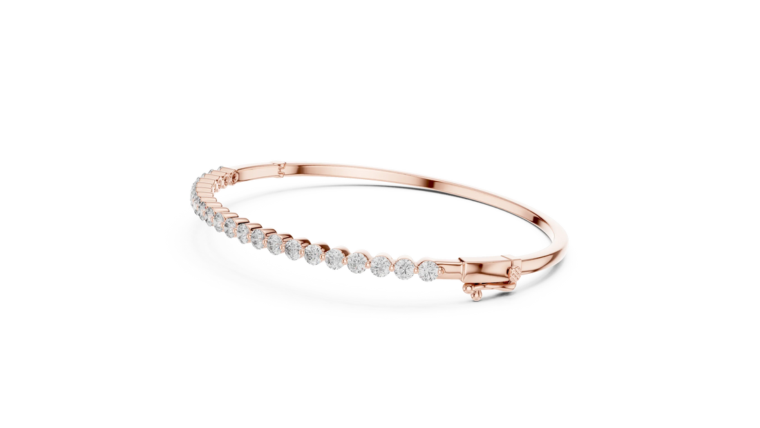 Luna Edge Diamond Hinged Bangle