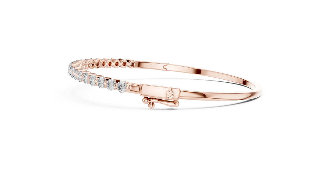 Luna Edge Diamond Hinged Bangle