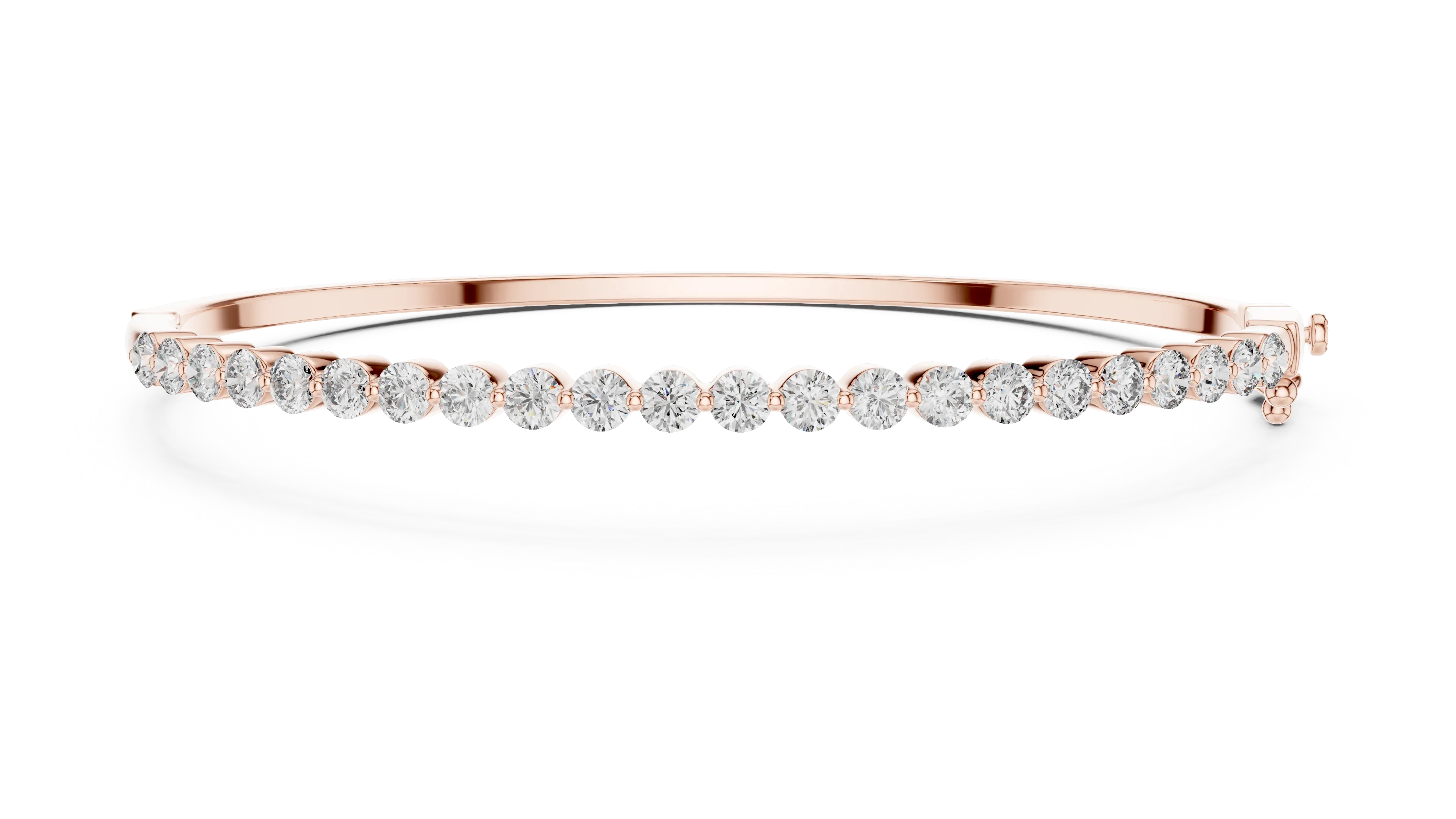 Luna Edge Diamond Hinged Bangle
