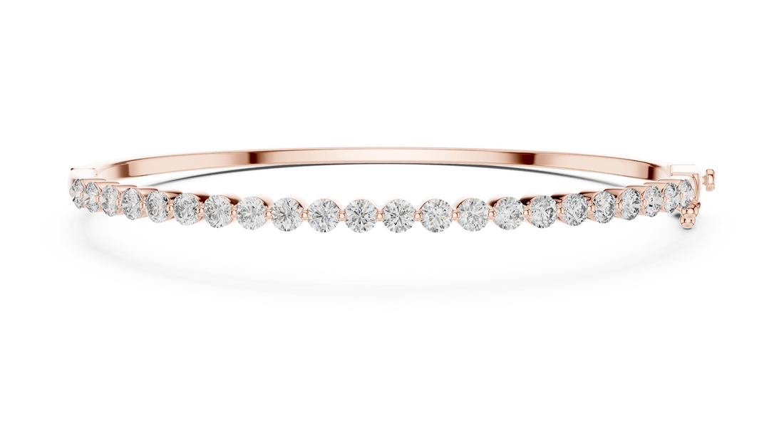 Luna Edge Diamond Hinged Bangle