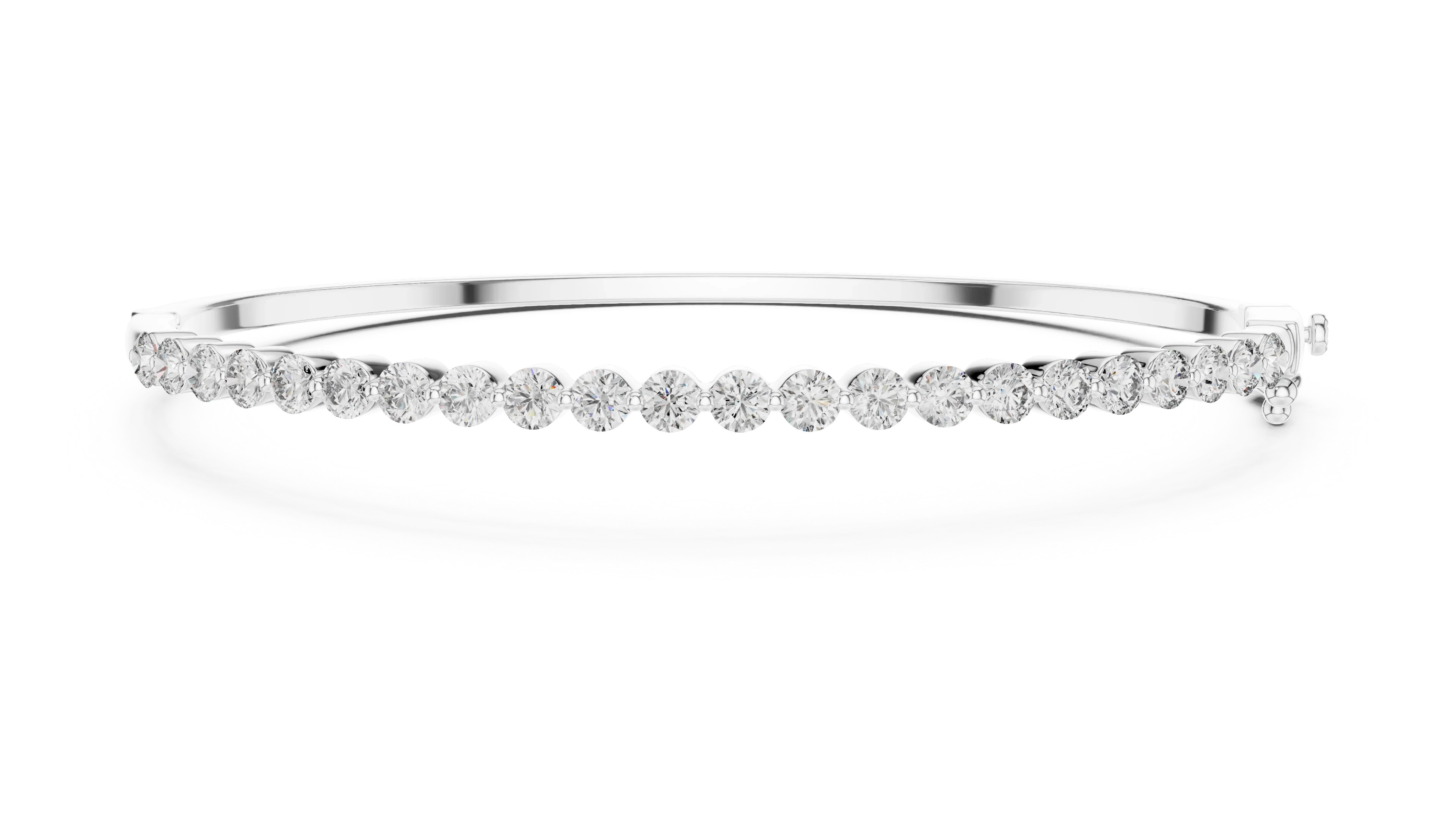 Luna Edge Diamond Hinged Bangle