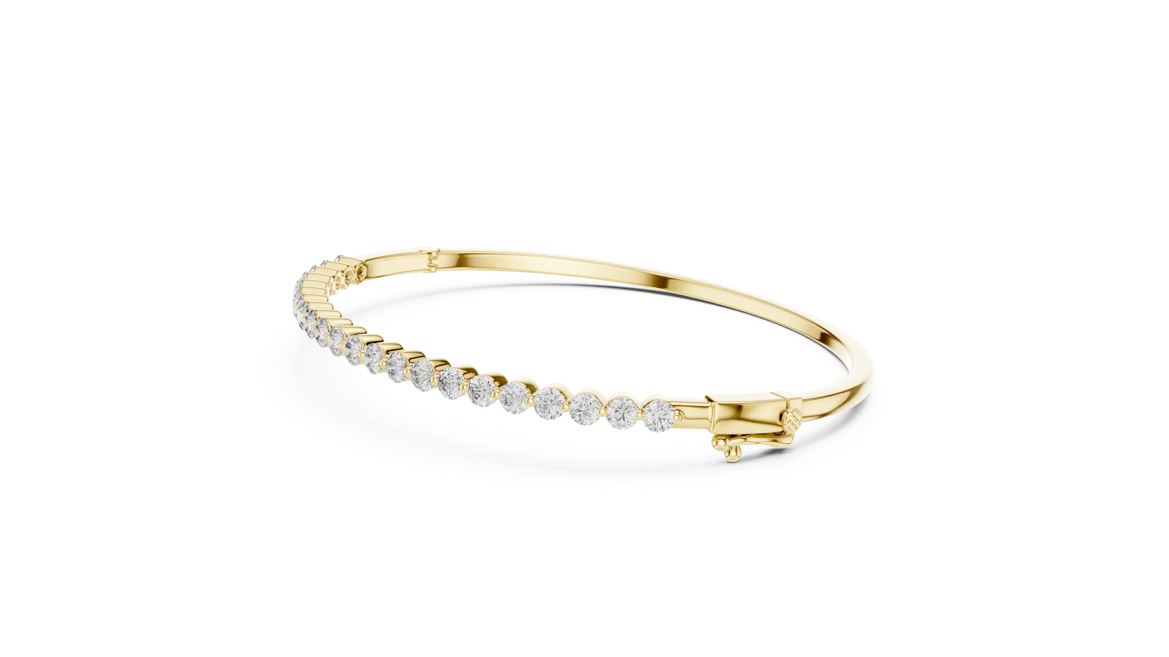 Luna Edge Diamond Hinged Bangle