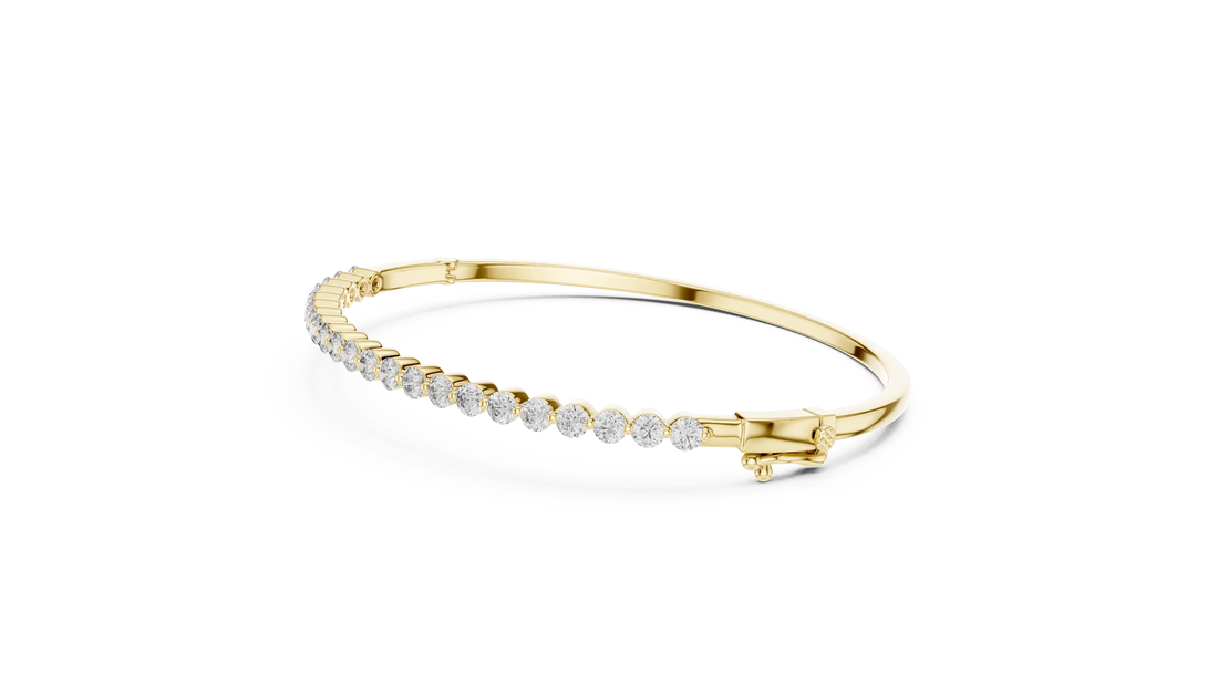 Luna Edge Diamond Hinged Bangle