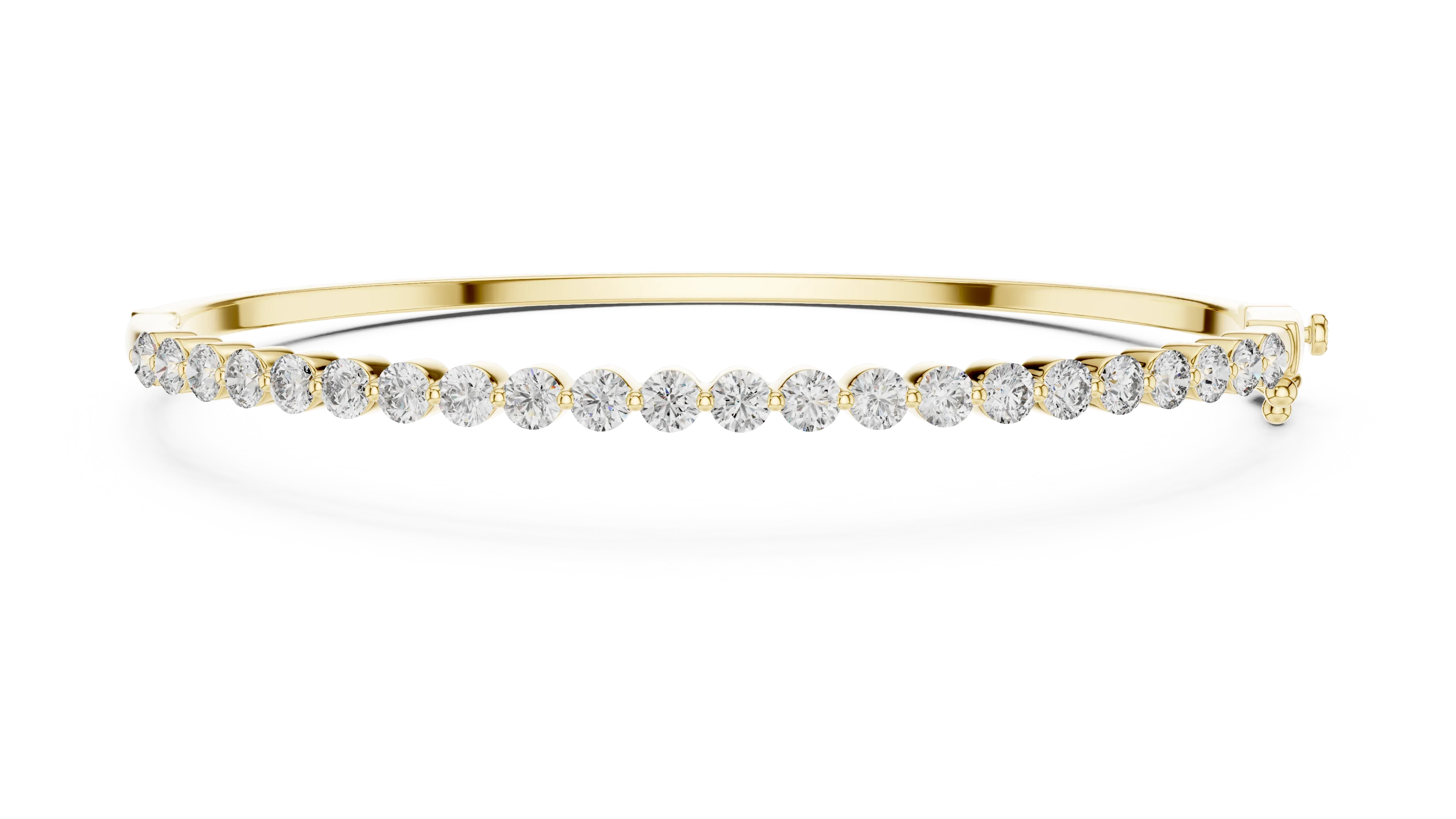 Luna Edge Diamond Hinged Bangle