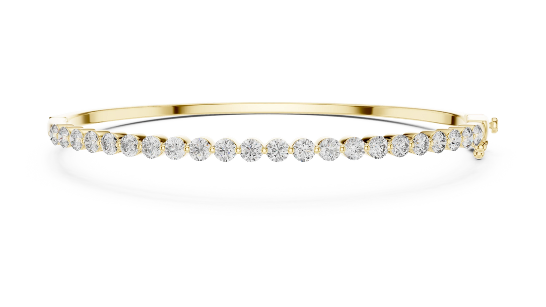 Luna Edge Diamond Hinged Bangle