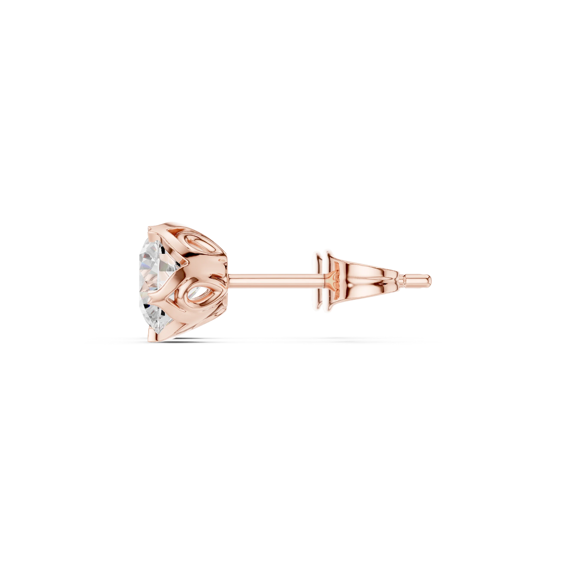 Eternal Round Solitaire Diamond Stud Earrings