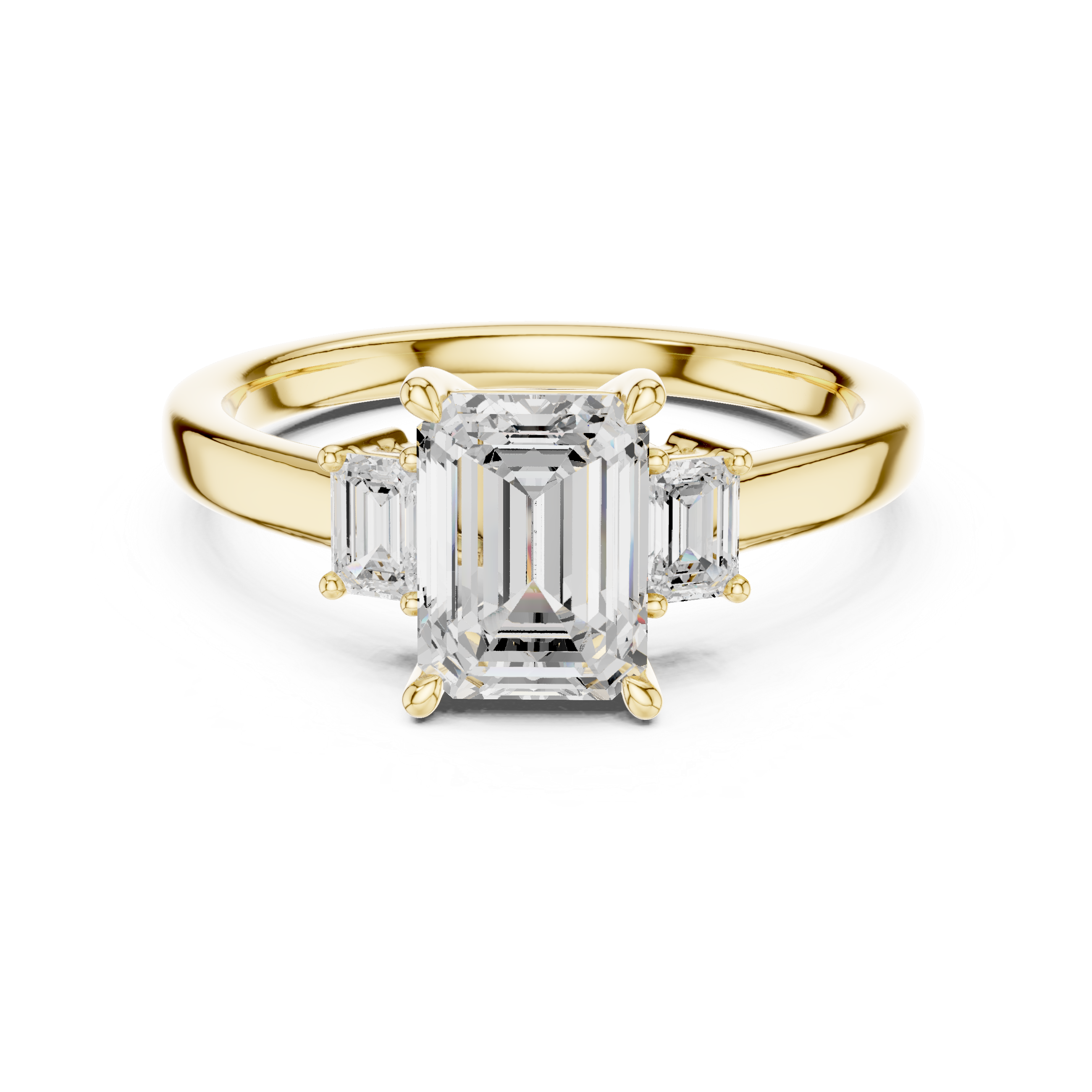 Emerald Engagement Trilogy Ring
