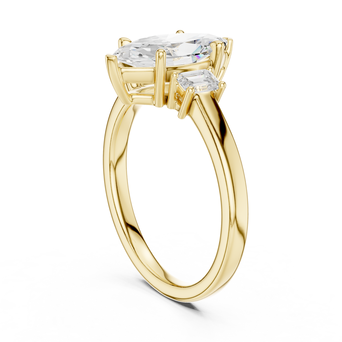 Marquise Engagement Trilogy Ring