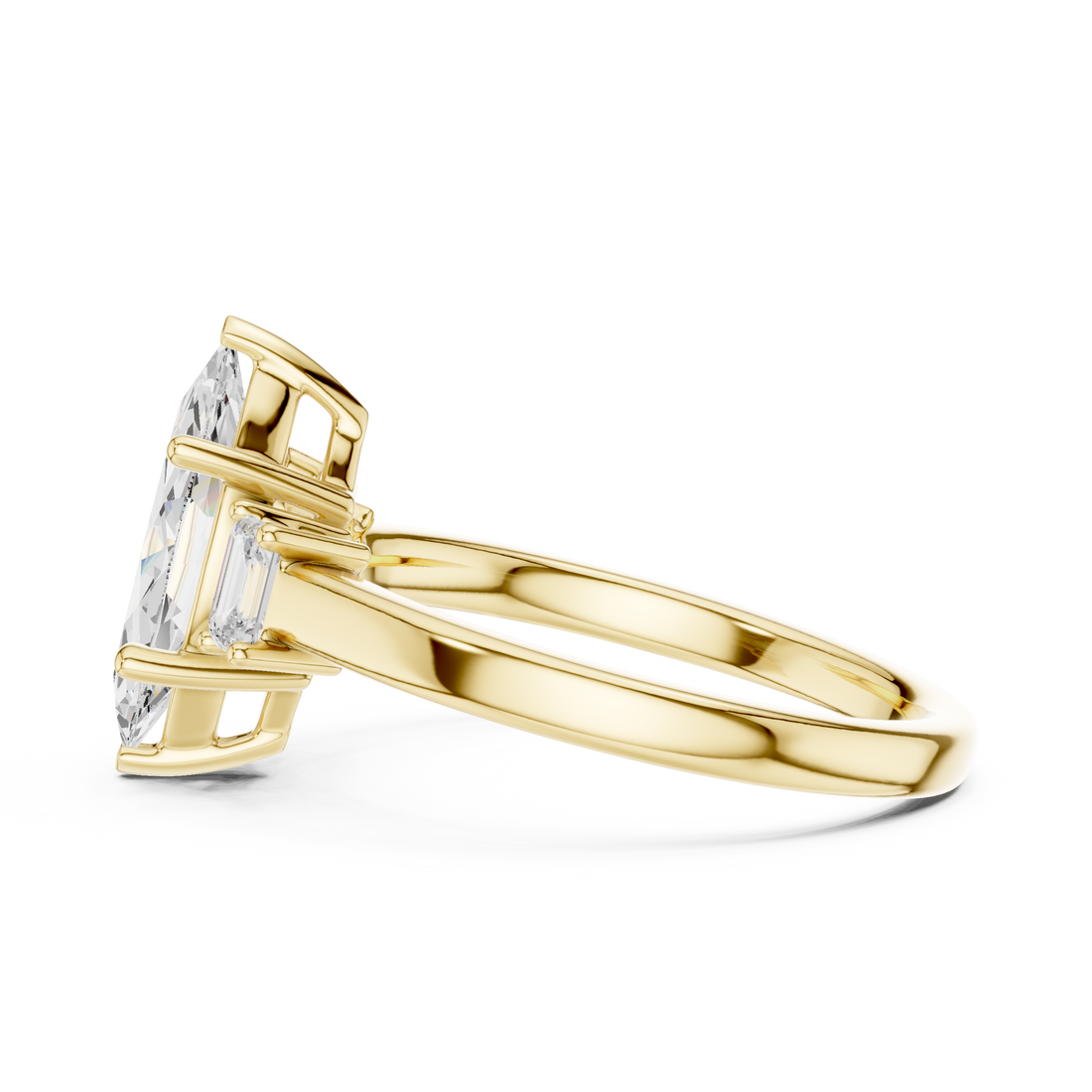 Marquise Engagement Trilogy Ring