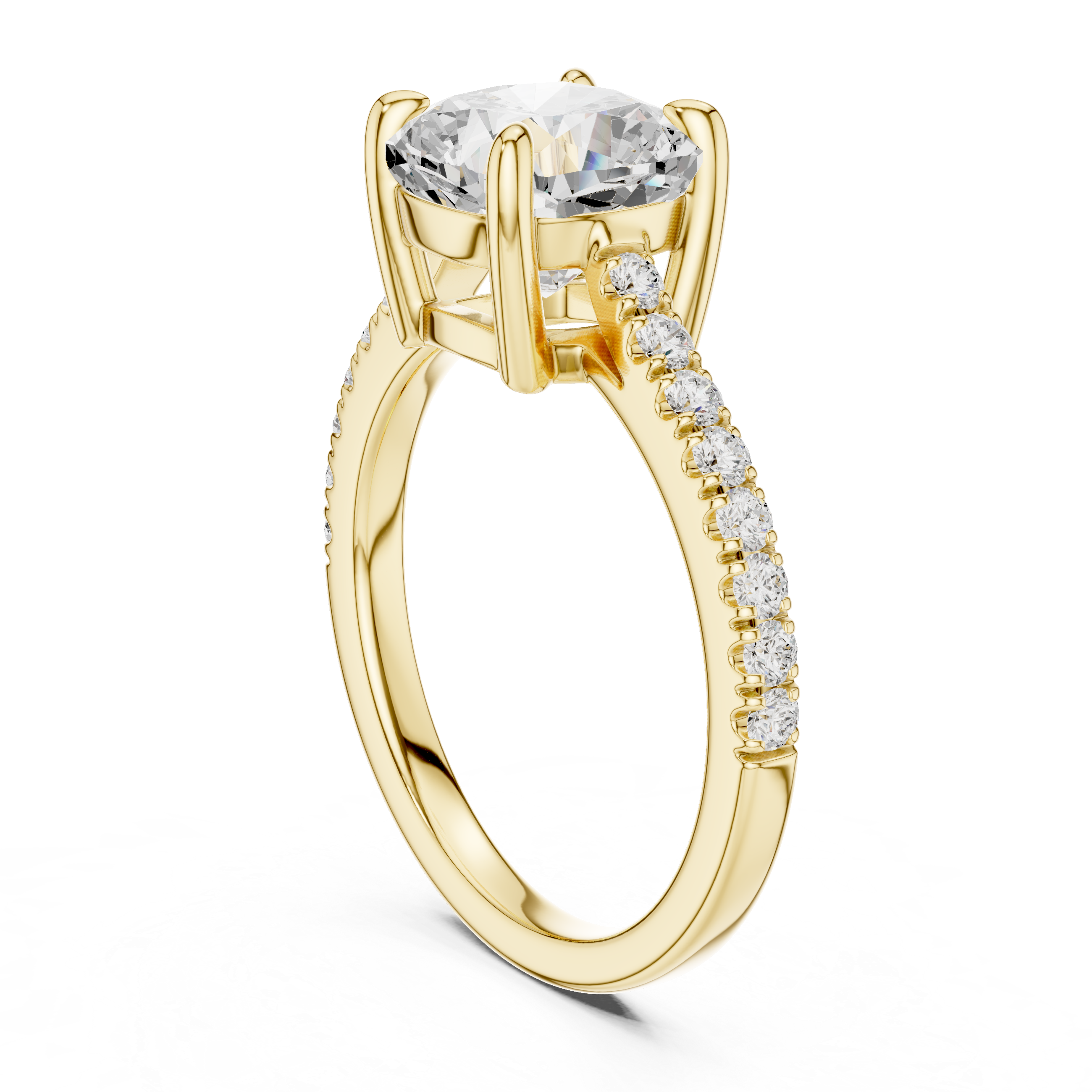 Cushion Engagement Pavé Ring