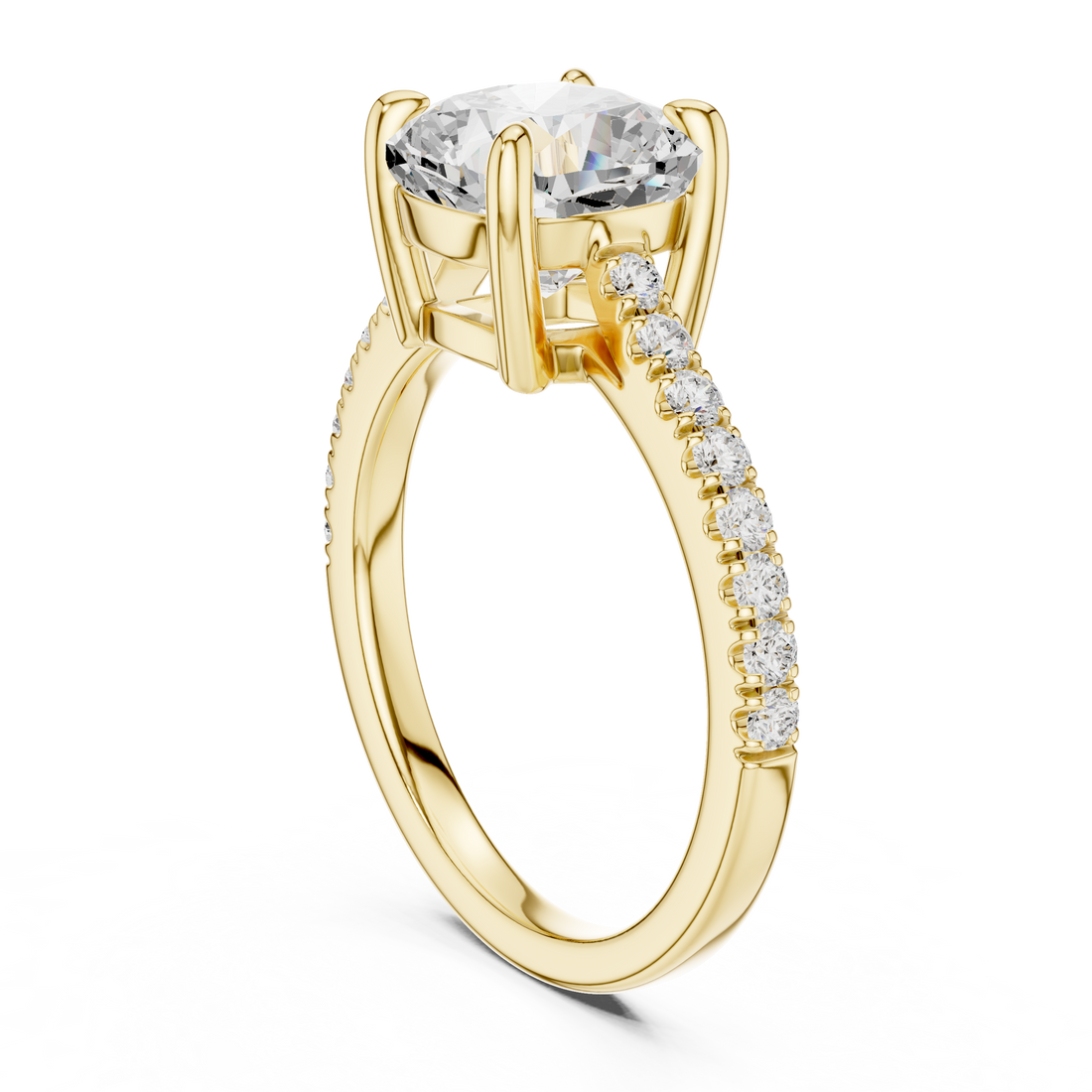 Cushion Engagement Pavé Ring