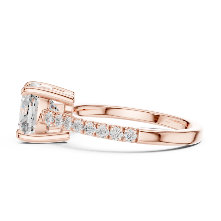 Cushion Engagement Pavé Ring