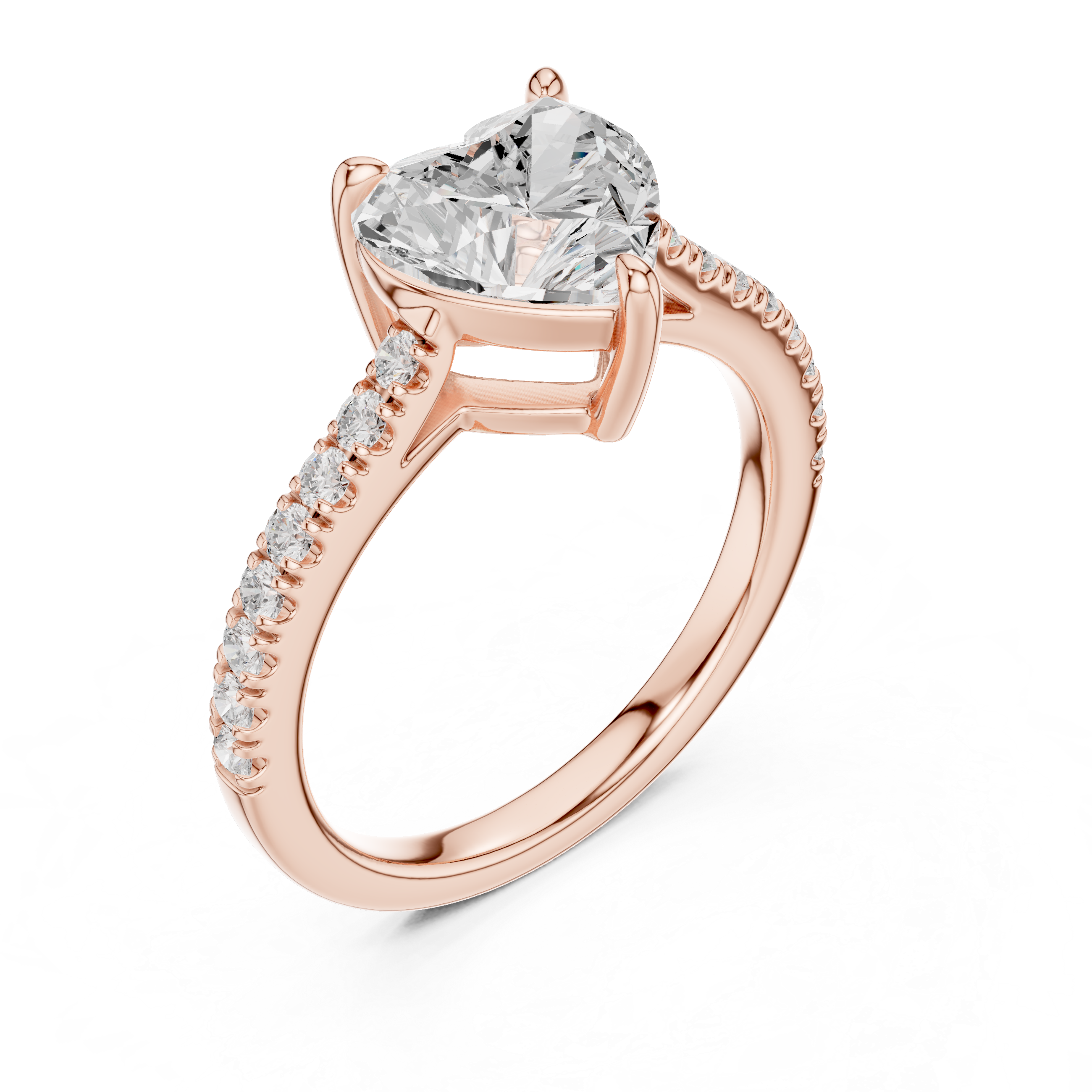Heart Engagement Pavé Ring