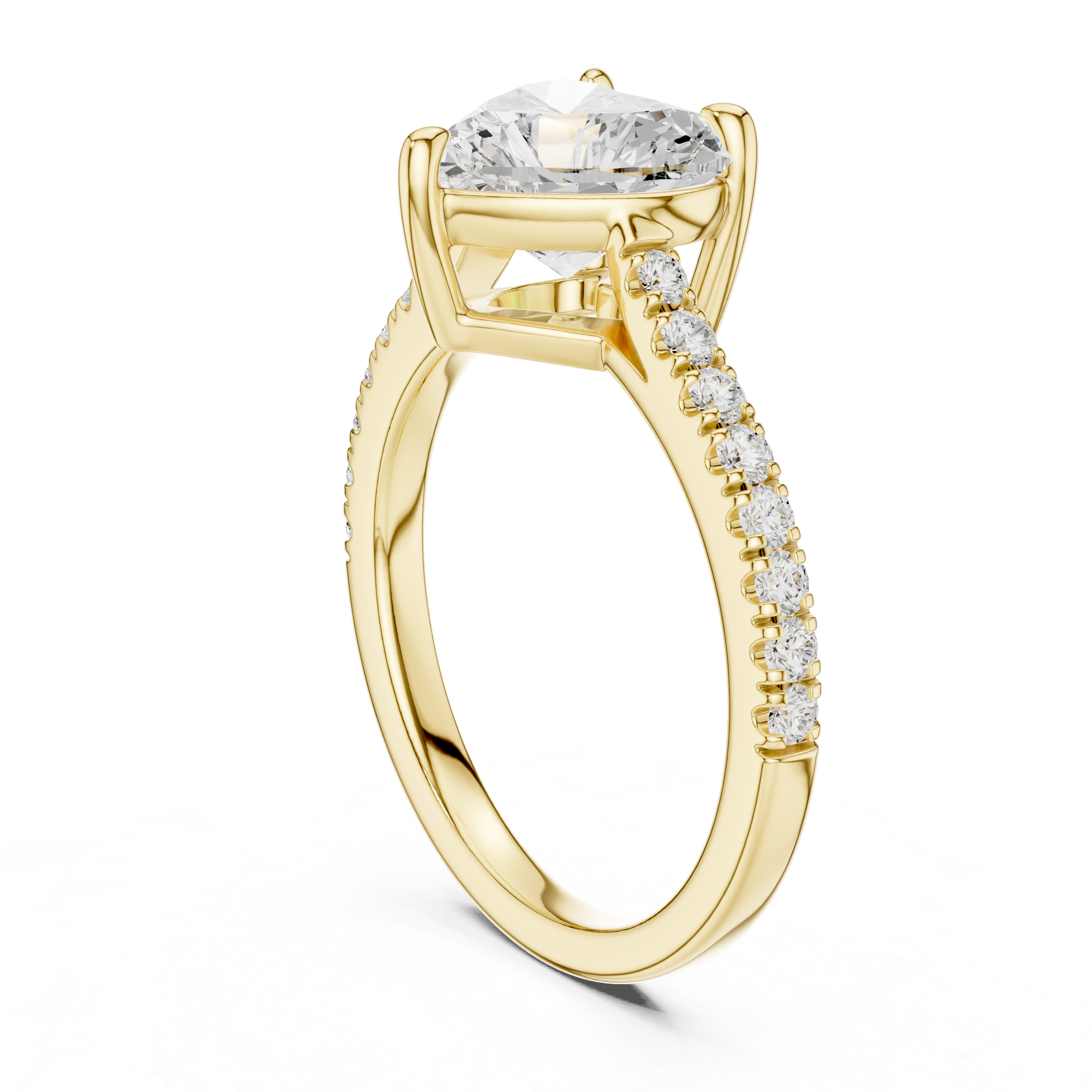 Heart Engagement Pavé Ring