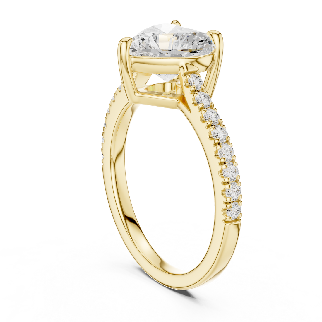 Heart Engagement Pavé Ring