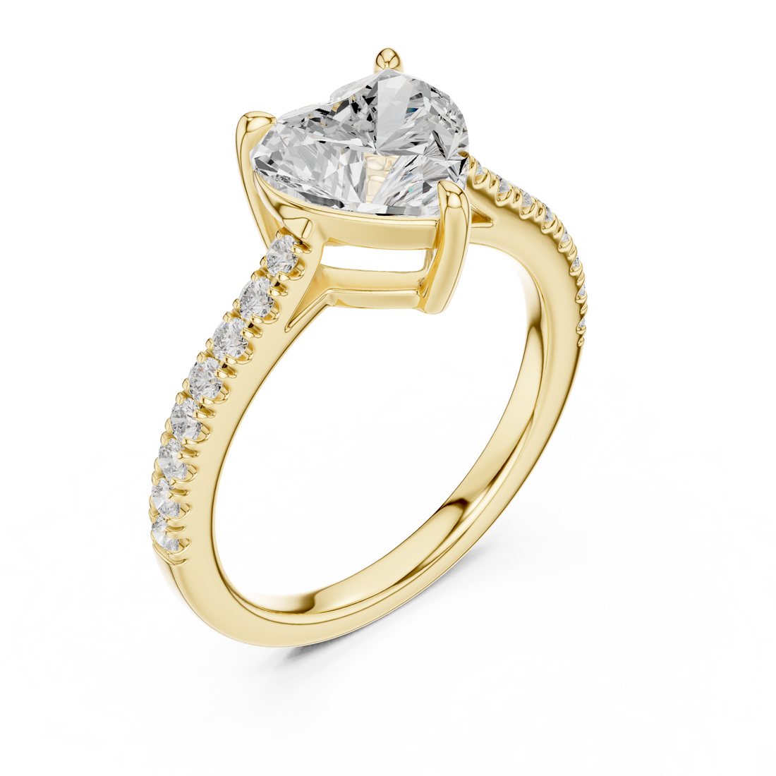 Heart Engagement Pavé Ring