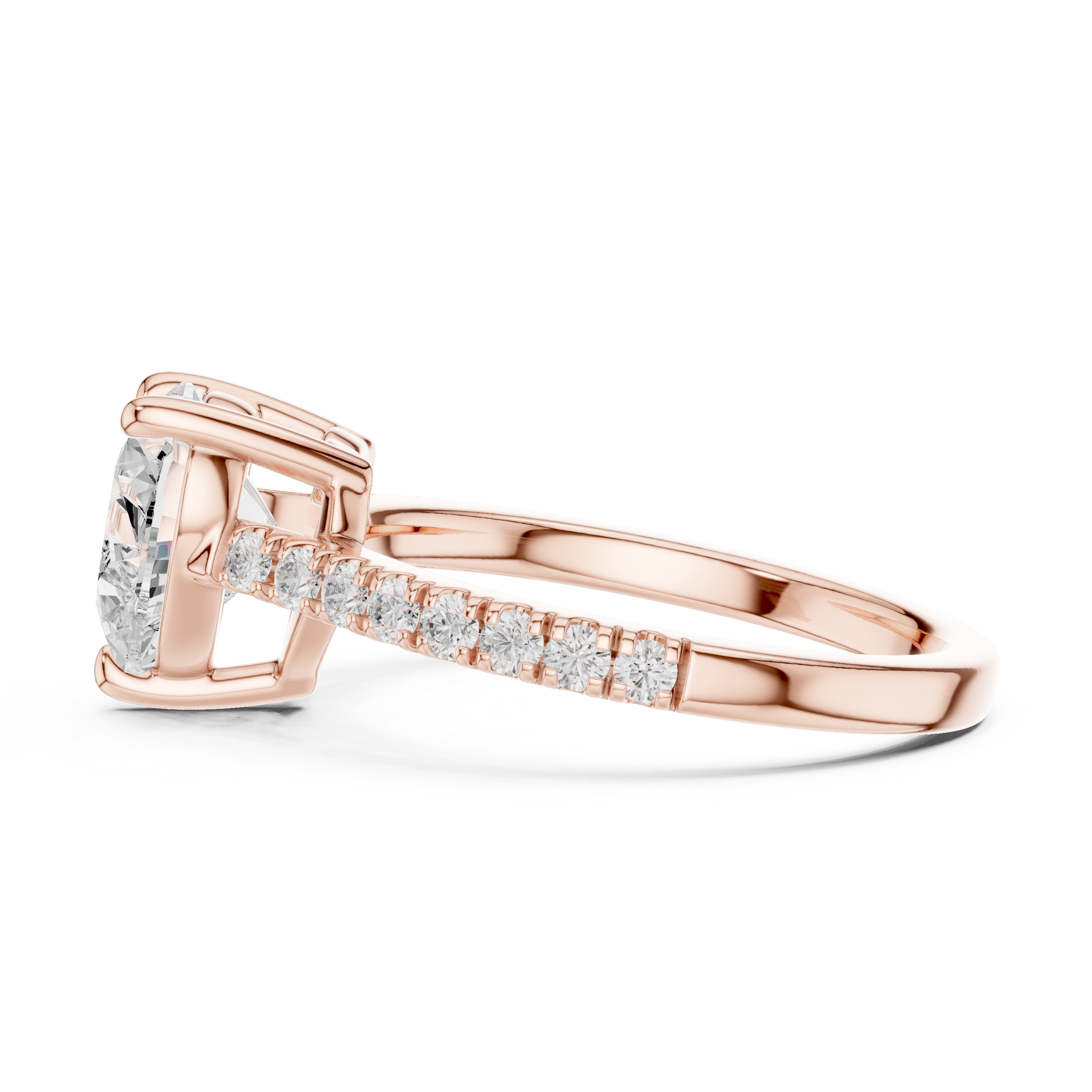 Heart Engagement Pavé Ring