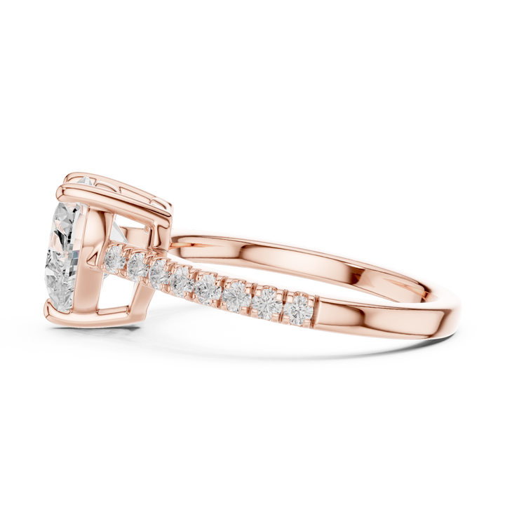 Heart Engagement Pavé Ring