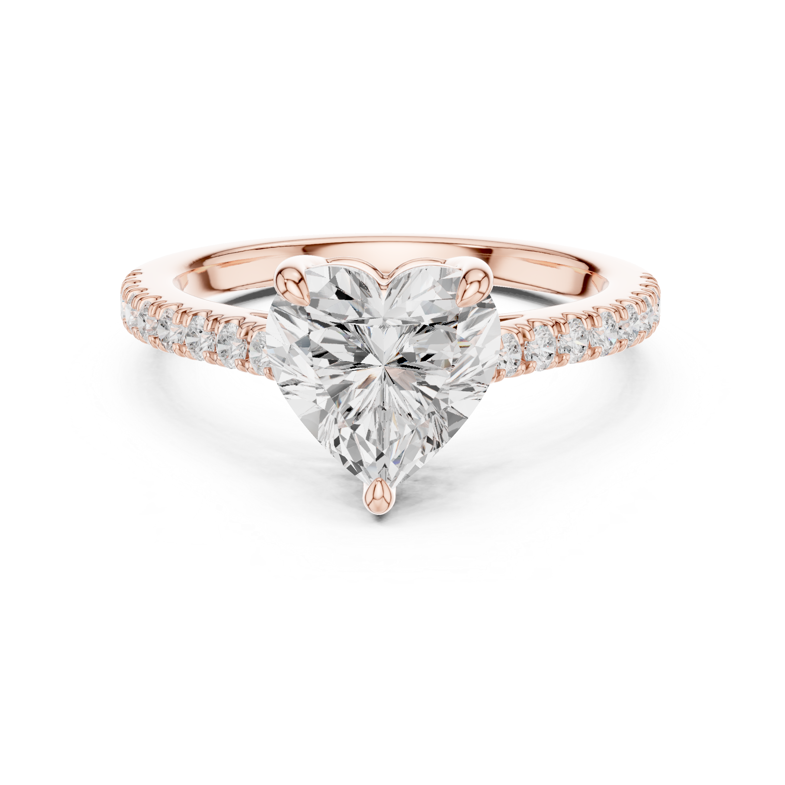 Heart Engagement Pavé Ring