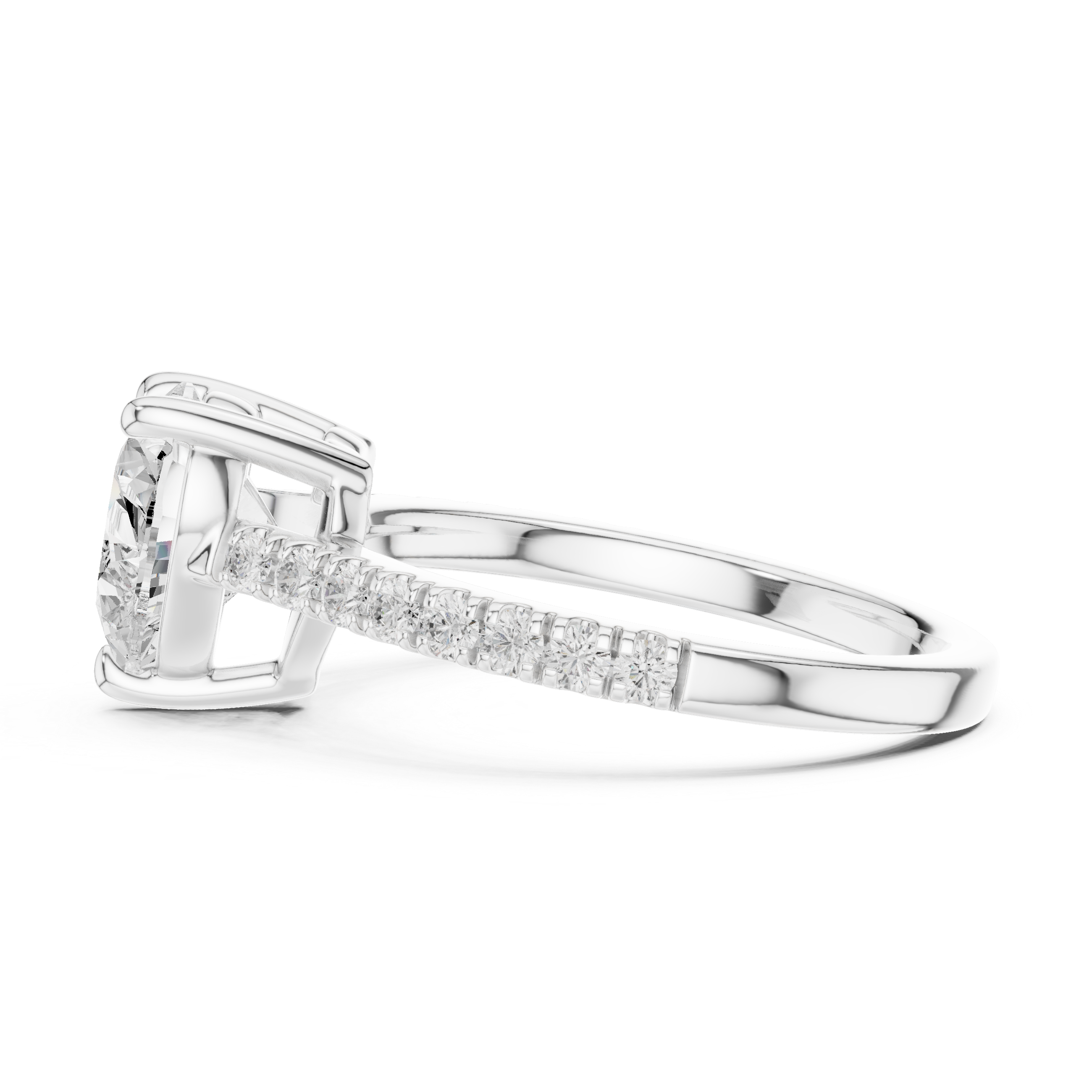 Heart Engagement Pavé Ring