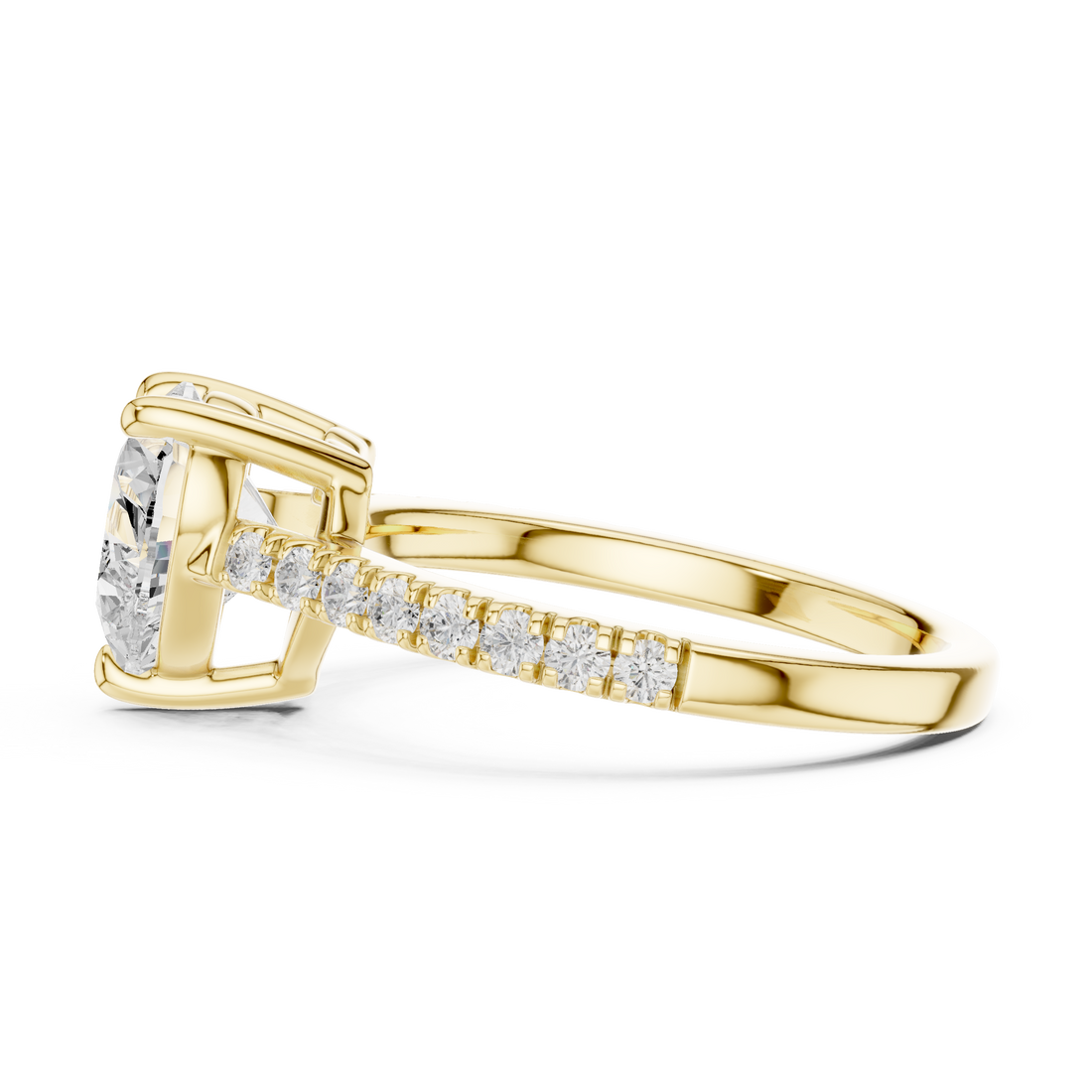 Heart Engagement Pavé Ring