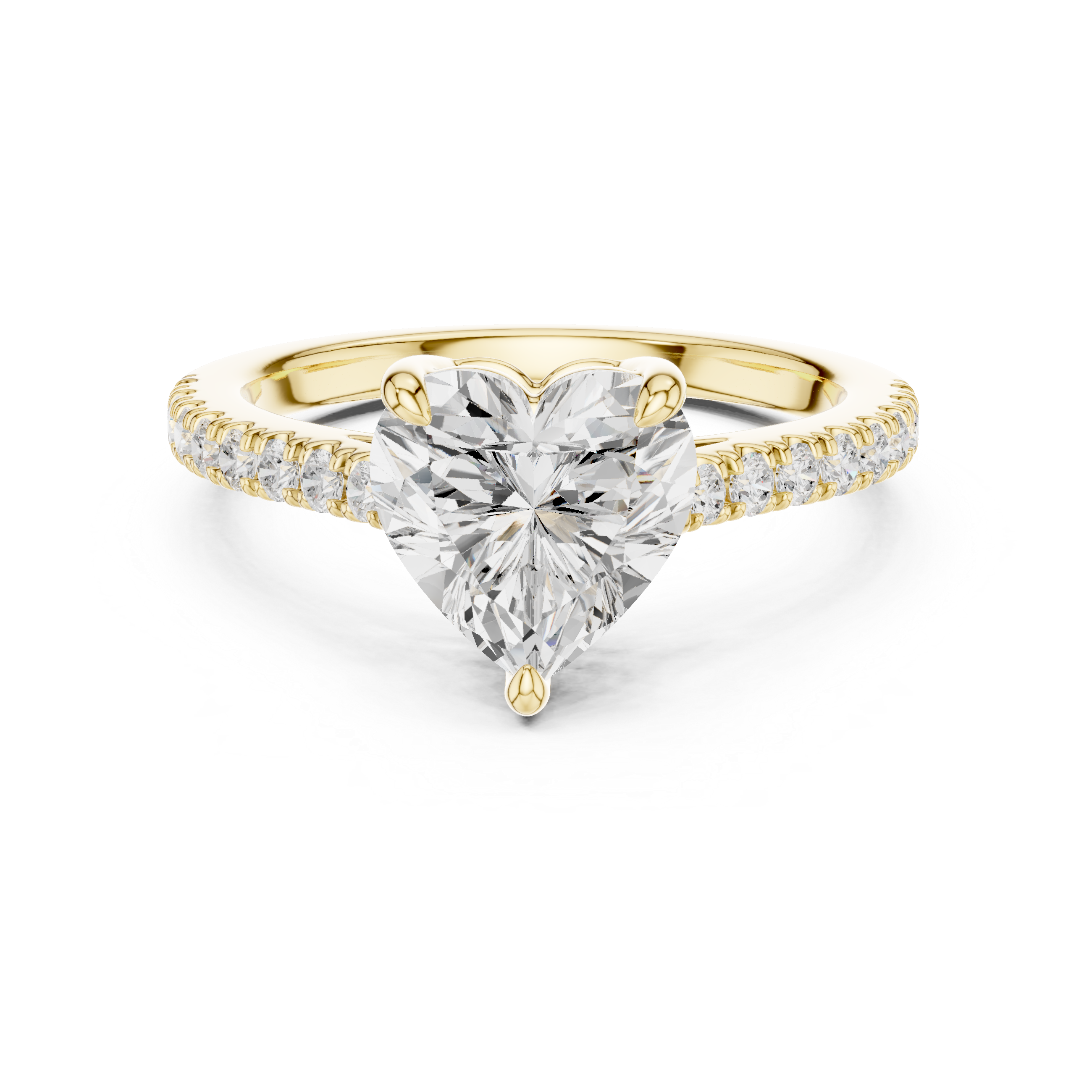 Heart Engagement Pavé Ring