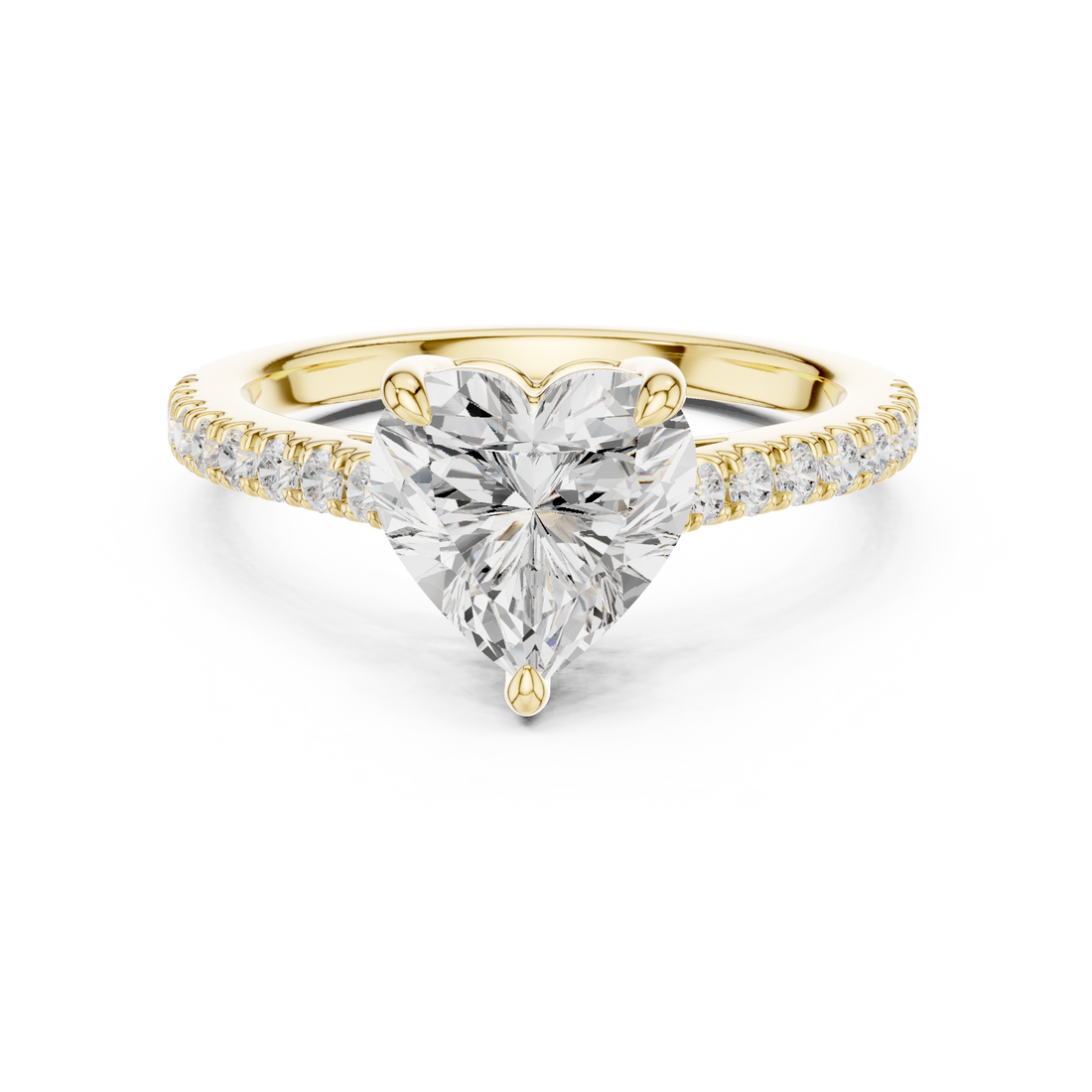 Heart Engagement Pavé Ring
