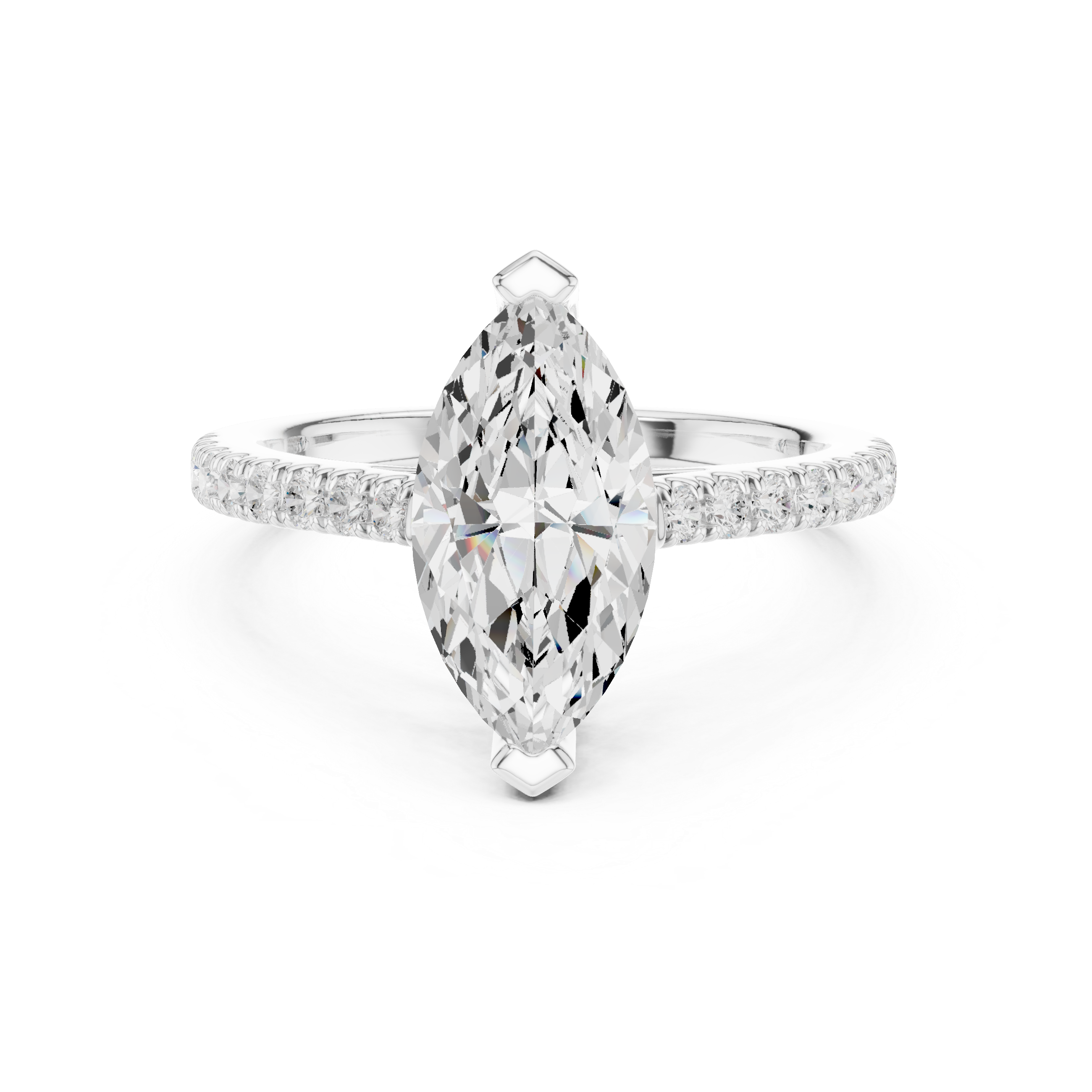 Marquise Engagement Pavé Ring