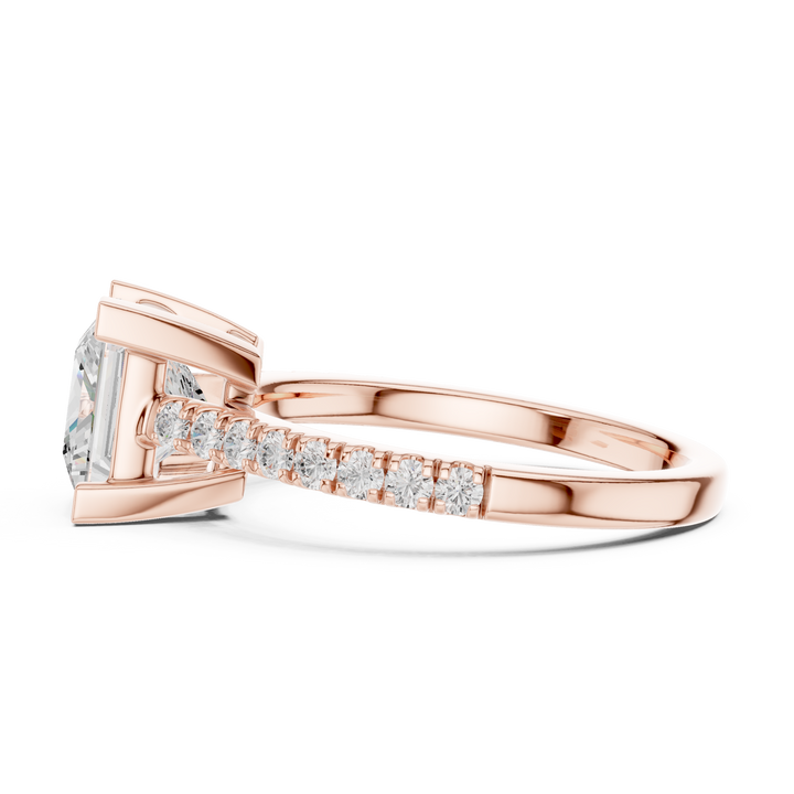 Princess Engagement Pavé Ring