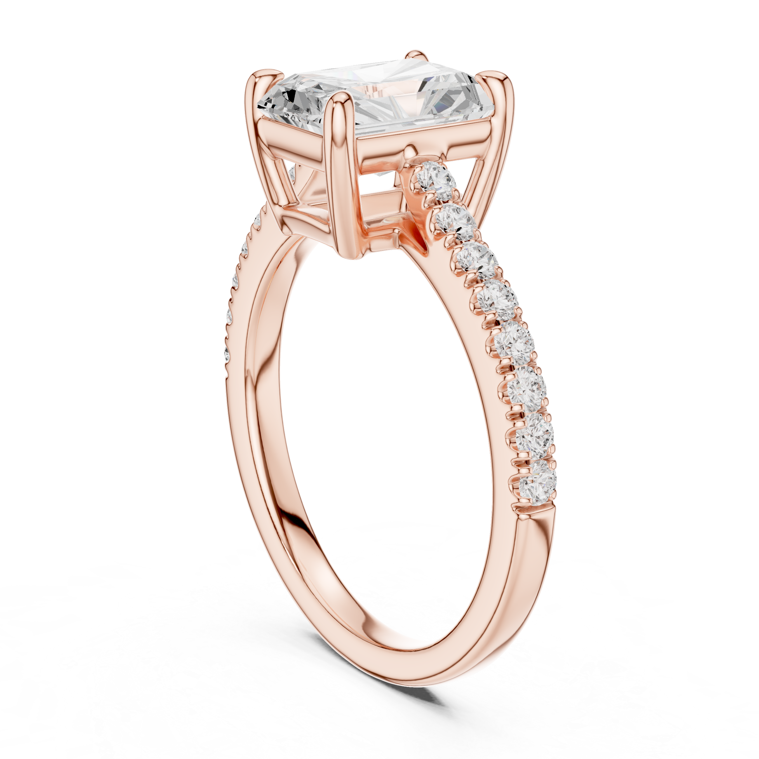 Radiant Engagement Pavé Ring