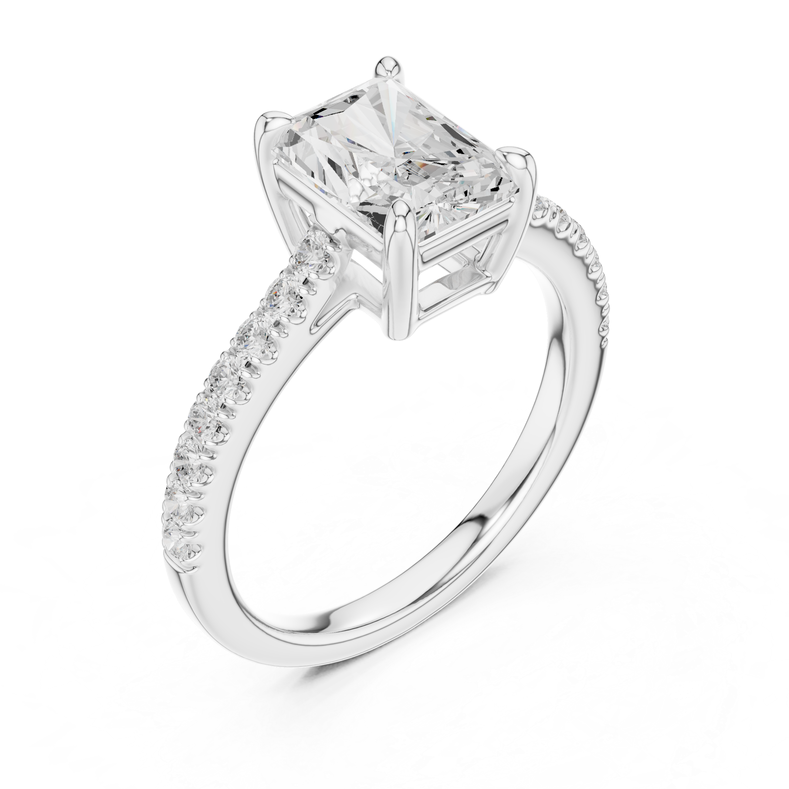 Radiant Engagement Pavé Ring