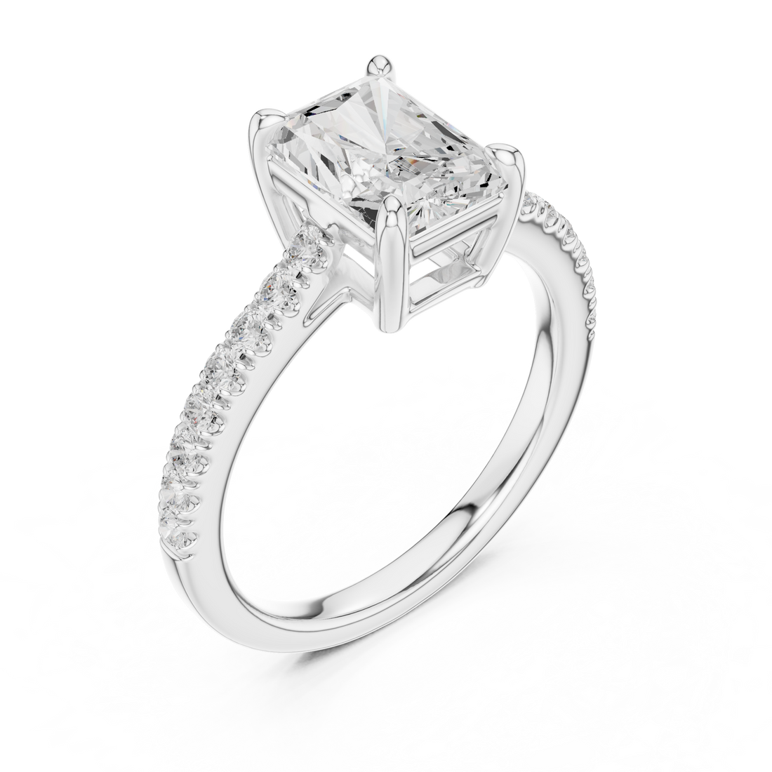 Radiant Engagement Pavé Ring