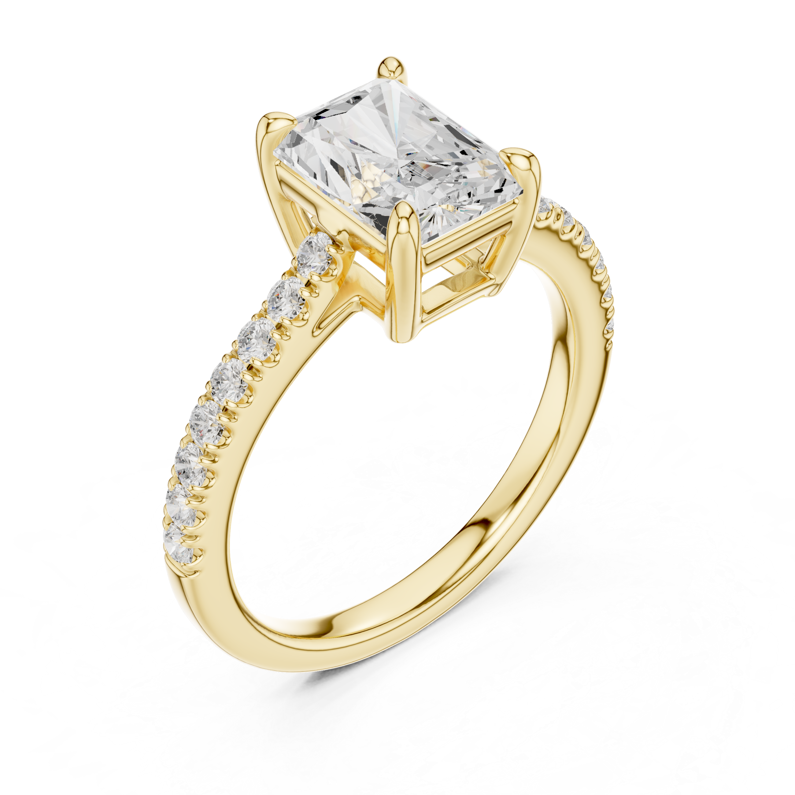 Radiant Engagement Pavé Ring
