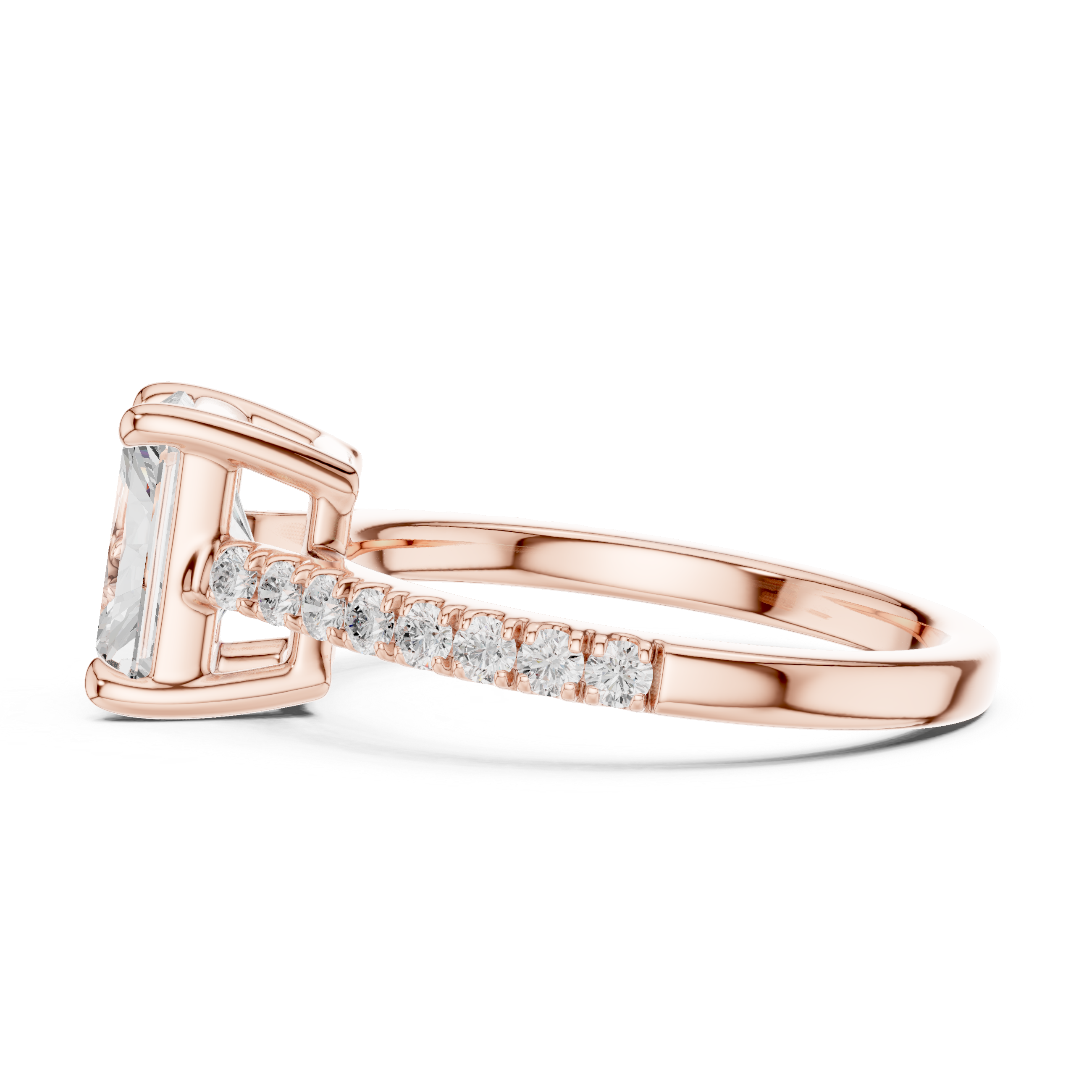 Radiant Engagement Pavé Ring
