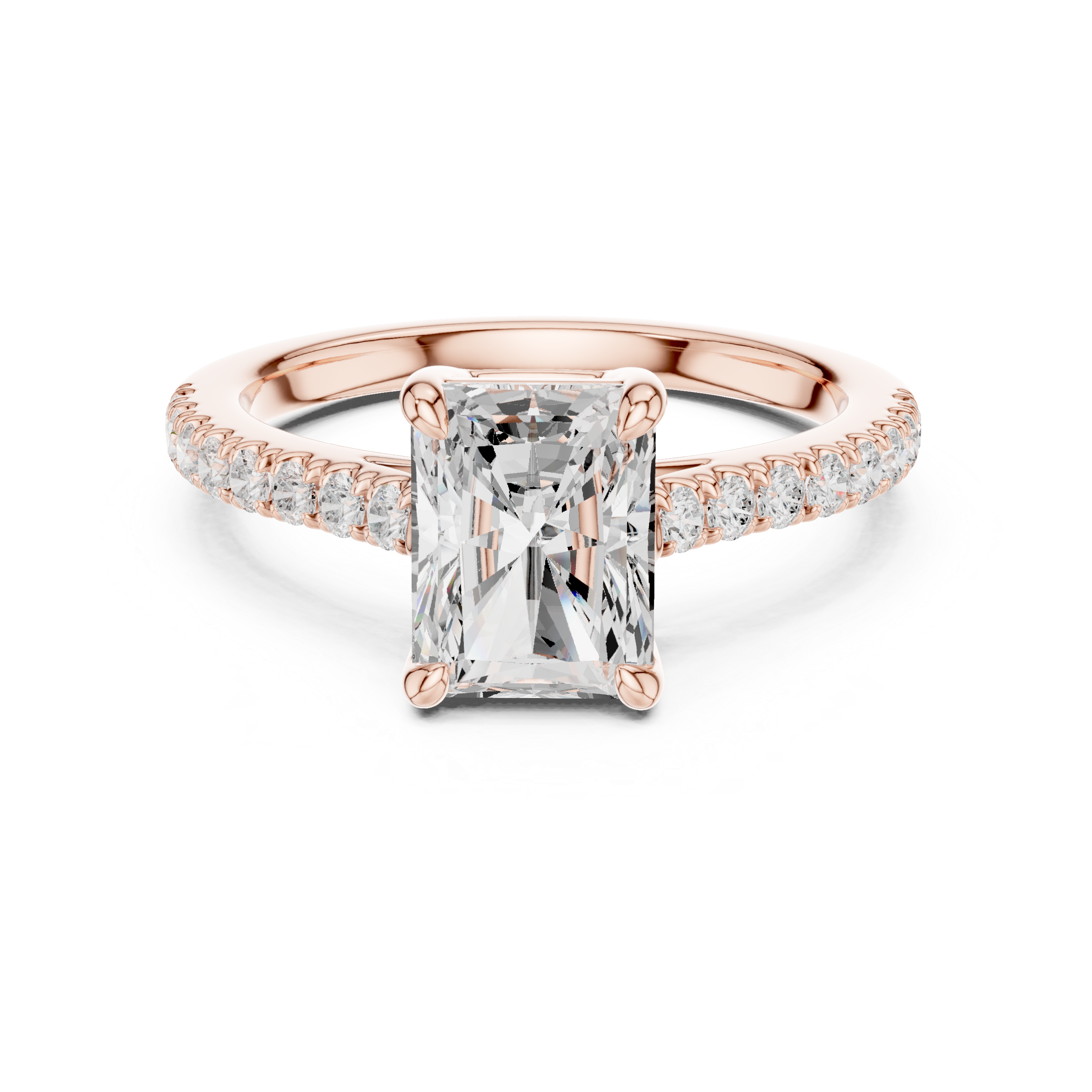 Radiant Engagement Pavé Ring