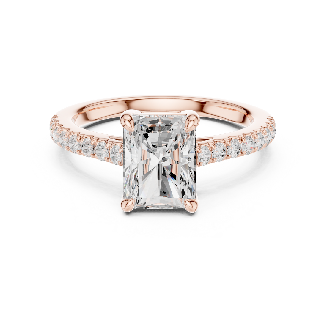 Radiant Engagement Pavé Ring