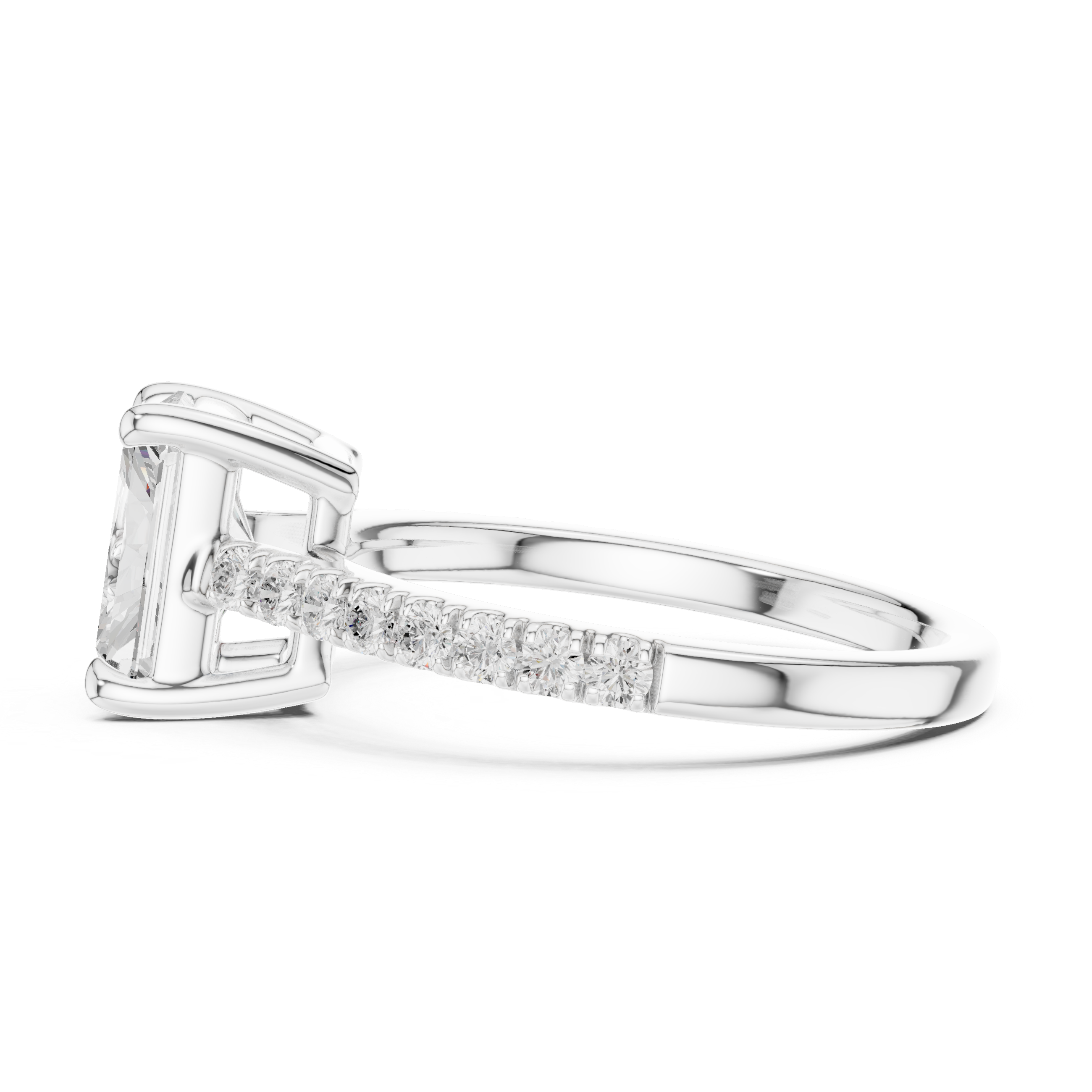 Radiant Engagement Pavé Ring