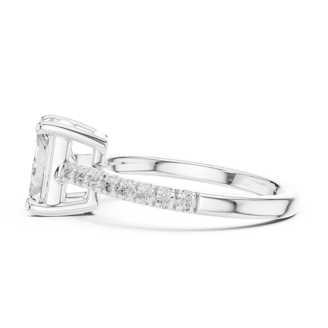 Radiant Engagement Pavé Ring