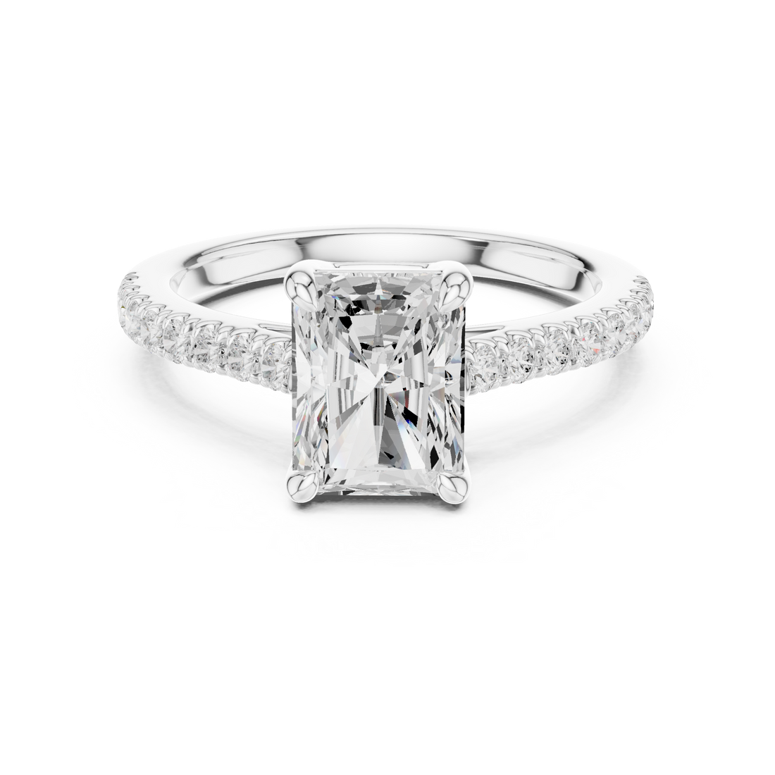 Radiant Engagement Pavé Ring