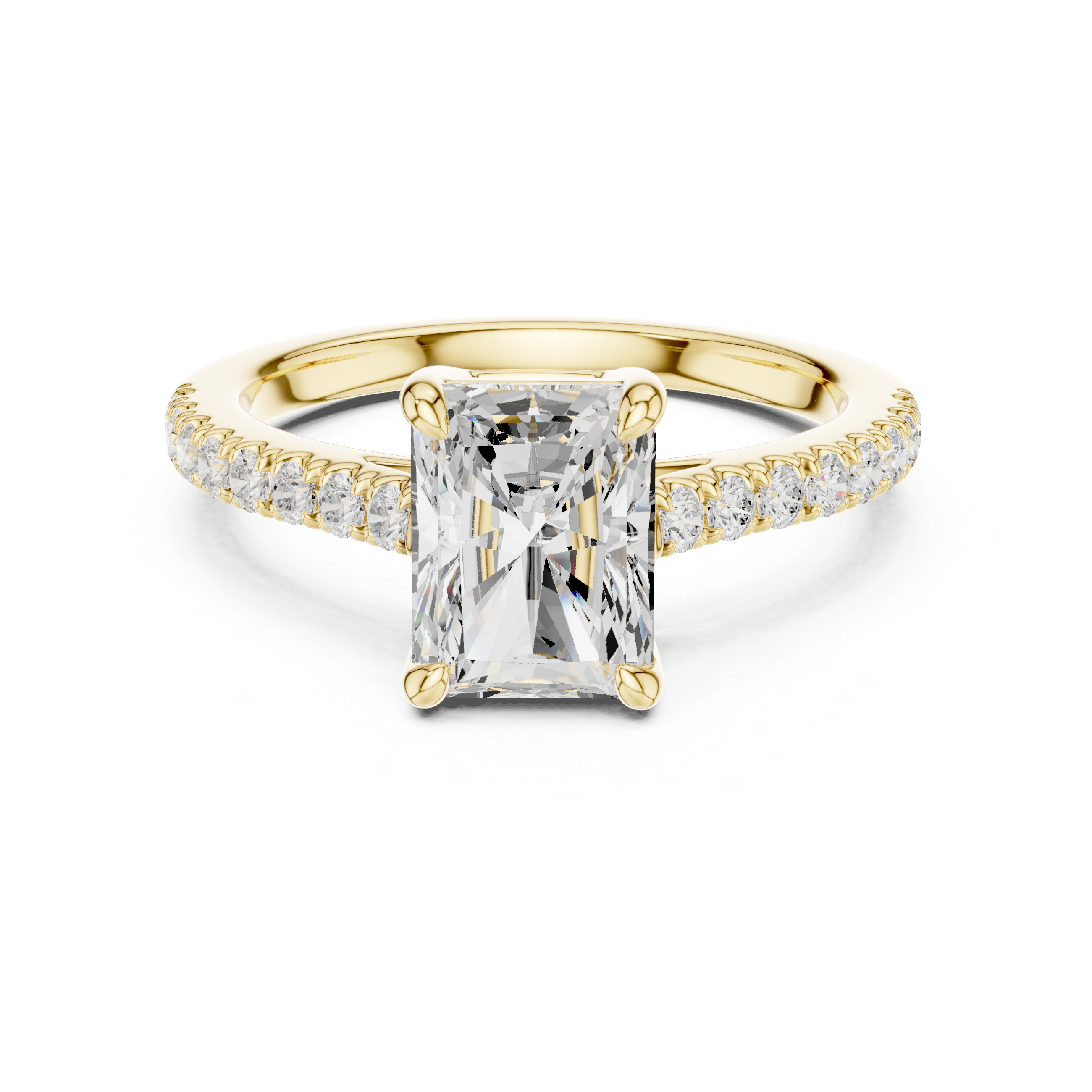 Radiant Engagement Pavé Ring