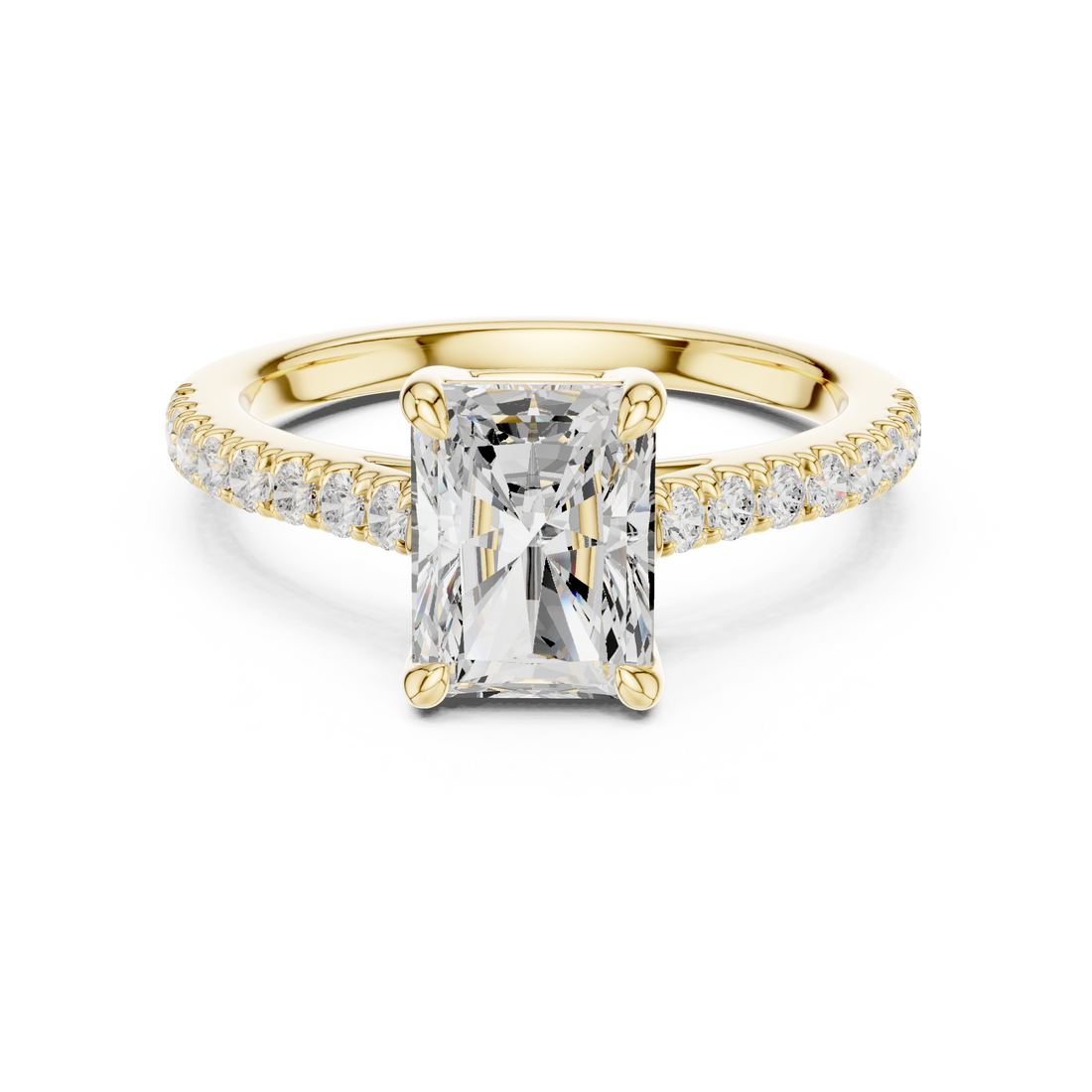 Radiant Engagement Pavé Ring