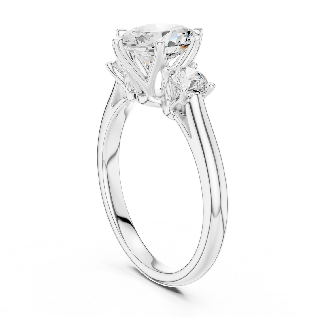 Oval-Cut Three-Stone Engagement Ring